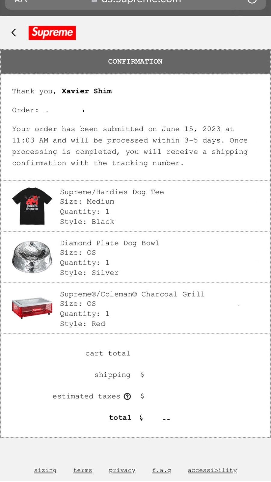 Supreme Supreme Coleman Charcoal Grill Size ONE SIZE - 5 Thumbnail