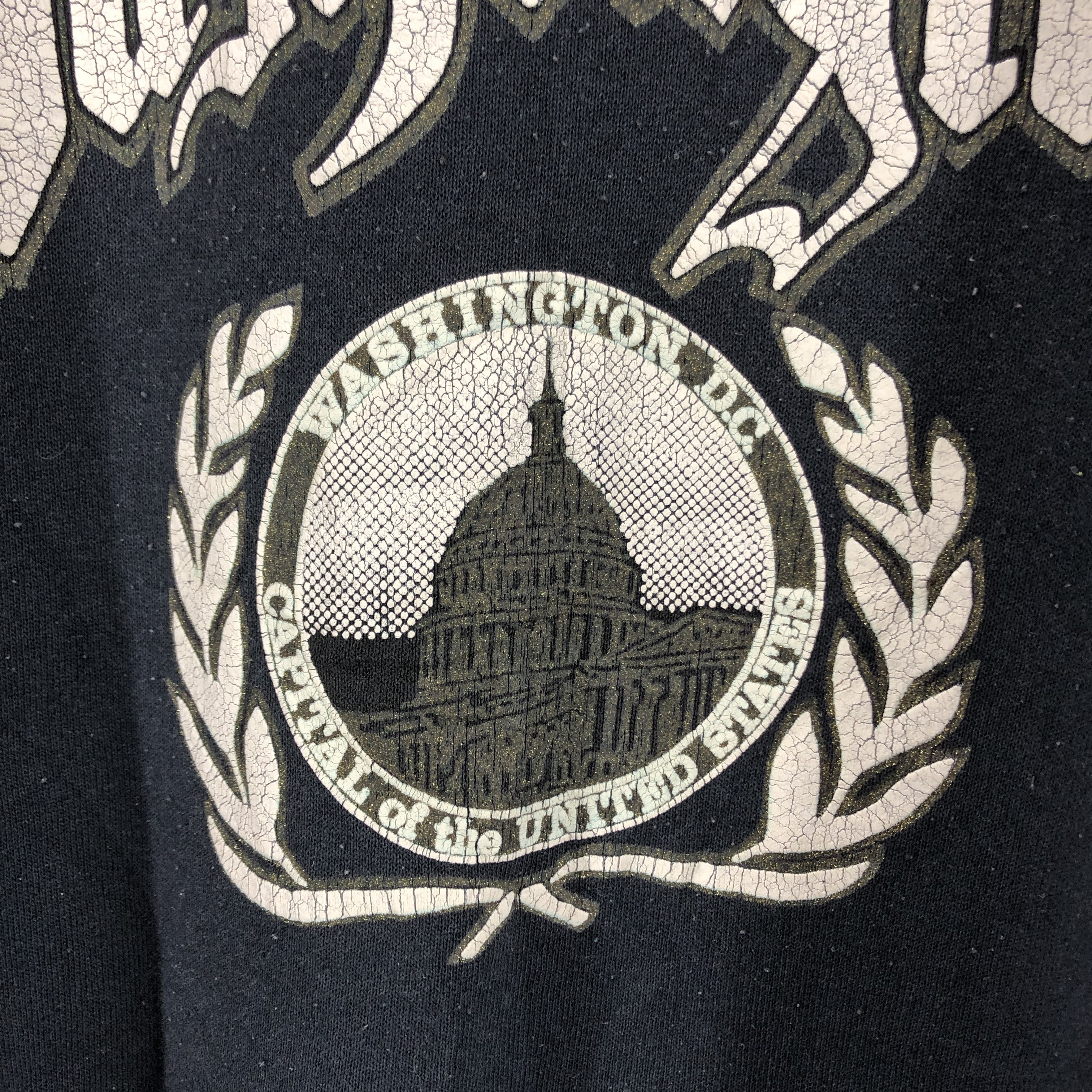 Fruit Of The Loom 90s Vintage WASHINGTON D.C Capital Of USA Sweatshirt #0414/Q Size US L / EU 52-54 / 3 - 4 Thumbnail