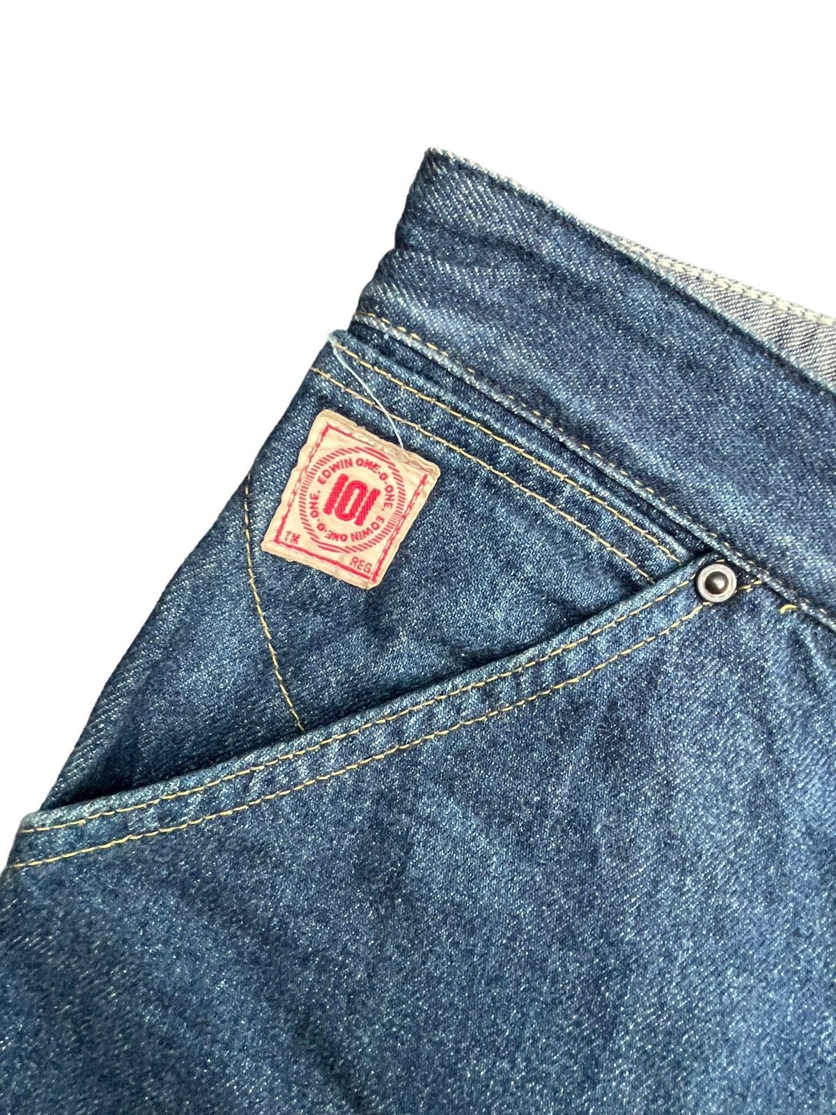 Edwin × Vintage Vintage Edwin 101 Workers Denim Size US 35 - 6 Thumbnail