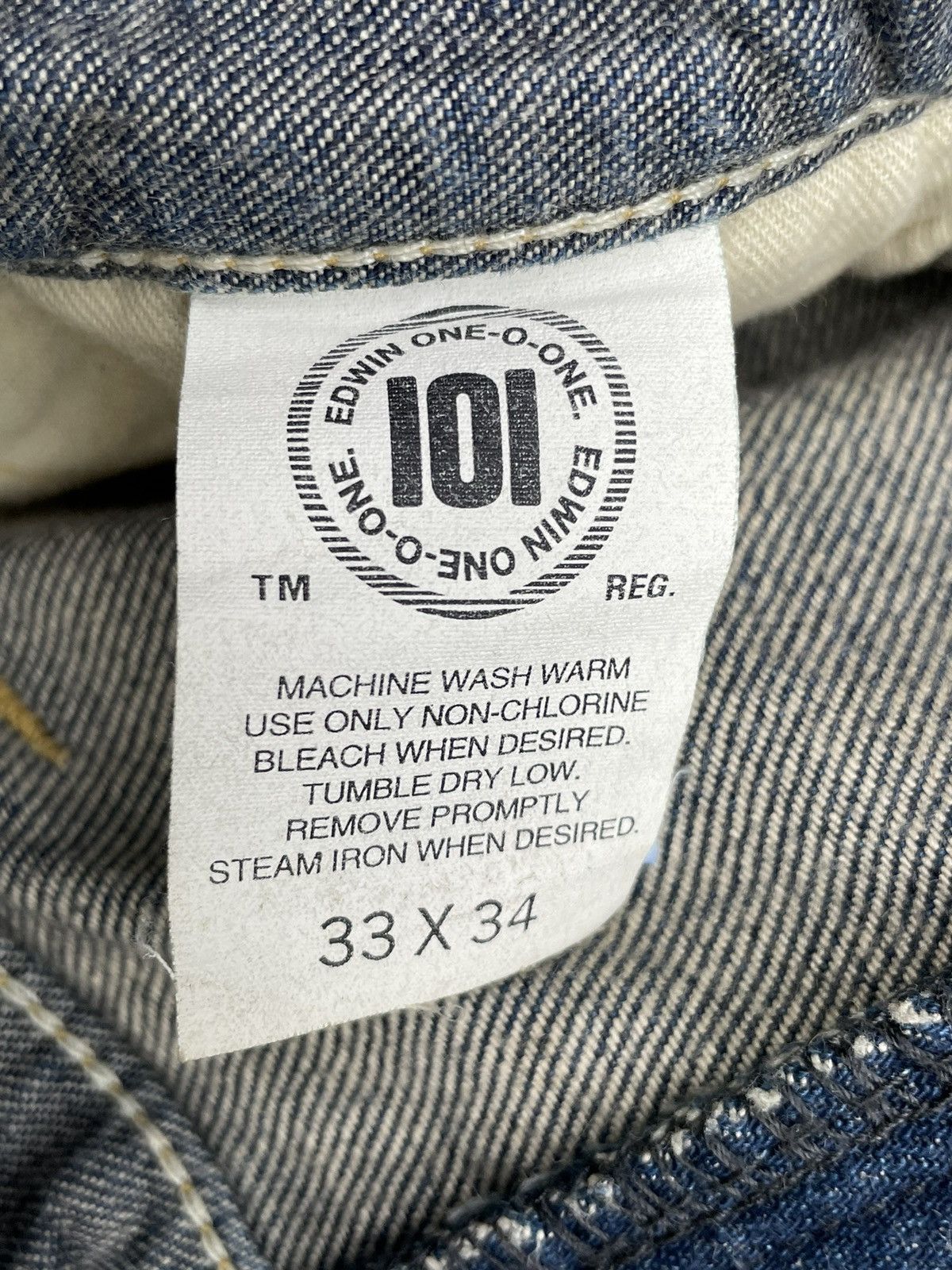 Edwin × Vintage Vintage Edwin 101 Workers Denim Size US 35 - 13 Thumbnail