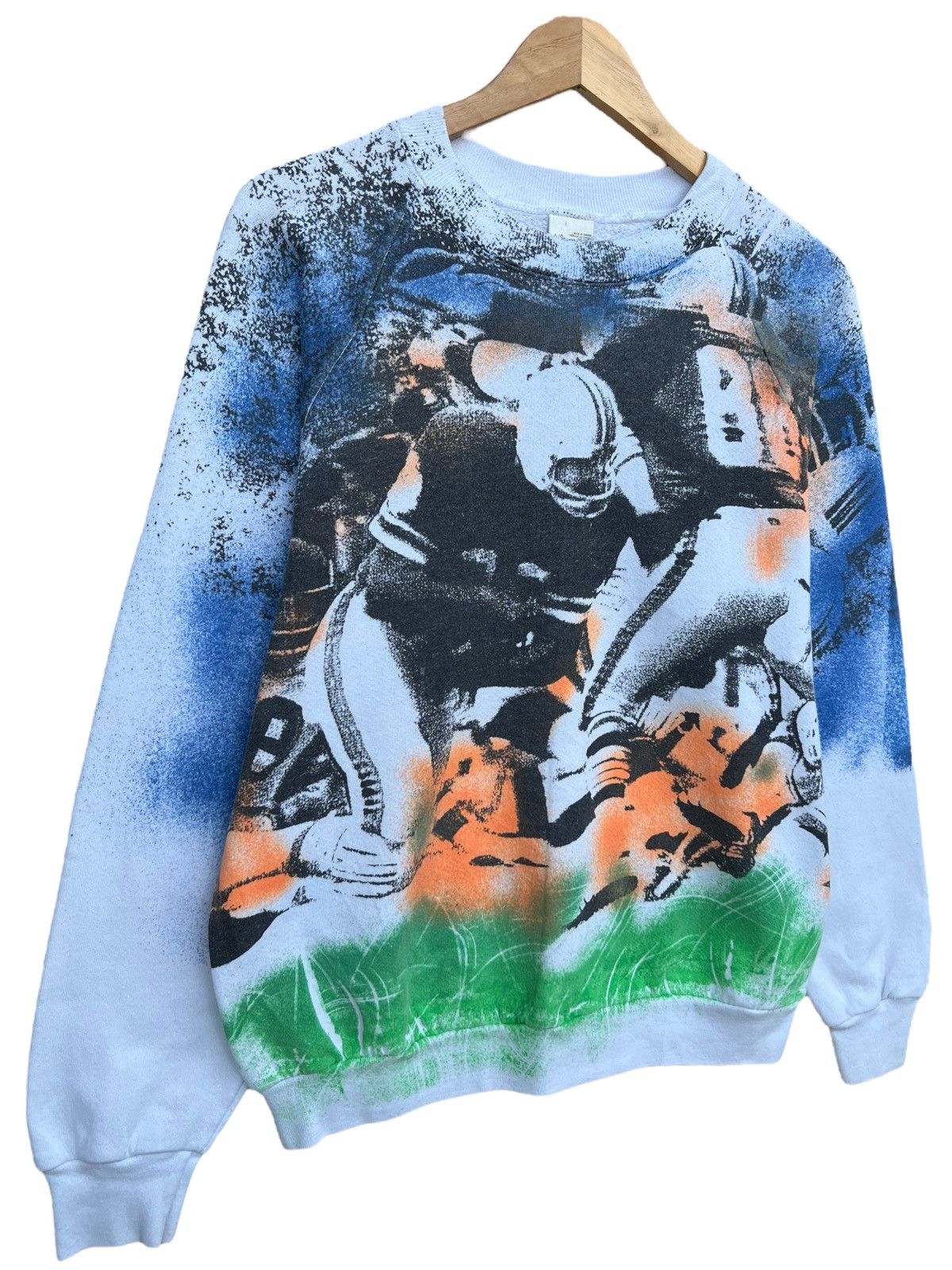 NFL Vintage 90s Rugby All Over Sweatshirt NFL AOP Sweatshirt Size US S / EU 44-46 / 1 - 4 Thumbnail