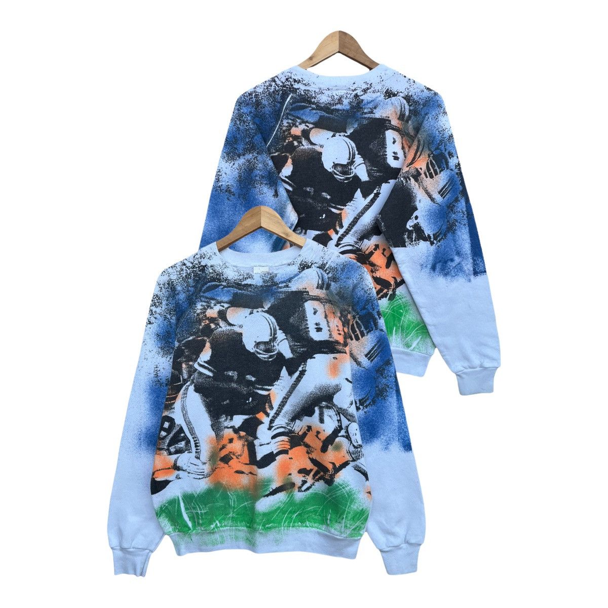 NFL Vintage 90s Rugby All Over Sweatshirt NFL AOP Sweatshirt Size US S / EU 44-46 / 1 - 1 Thumbnail