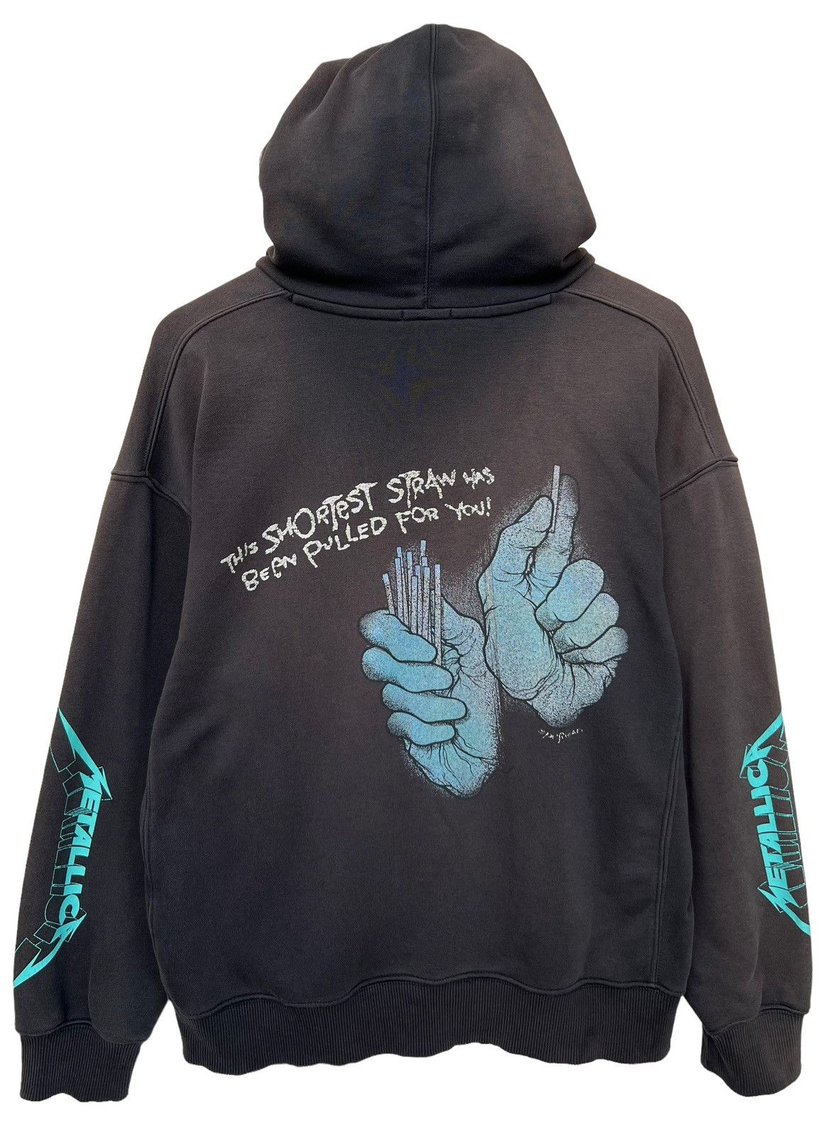 Metallica × Uniqlo Metallicca Pushead Hoodie Distressed Faded Hoodie Size US S / EU 44-46 / 1 - 2 Thumbnail