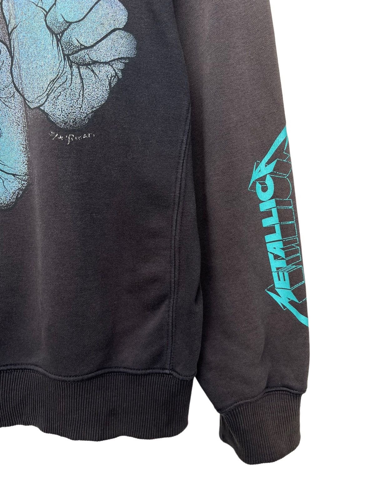 Metallica × Uniqlo Metallicca Pushead Hoodie Distressed Faded Hoodie Size US S / EU 44-46 / 1 - 5 Thumbnail
