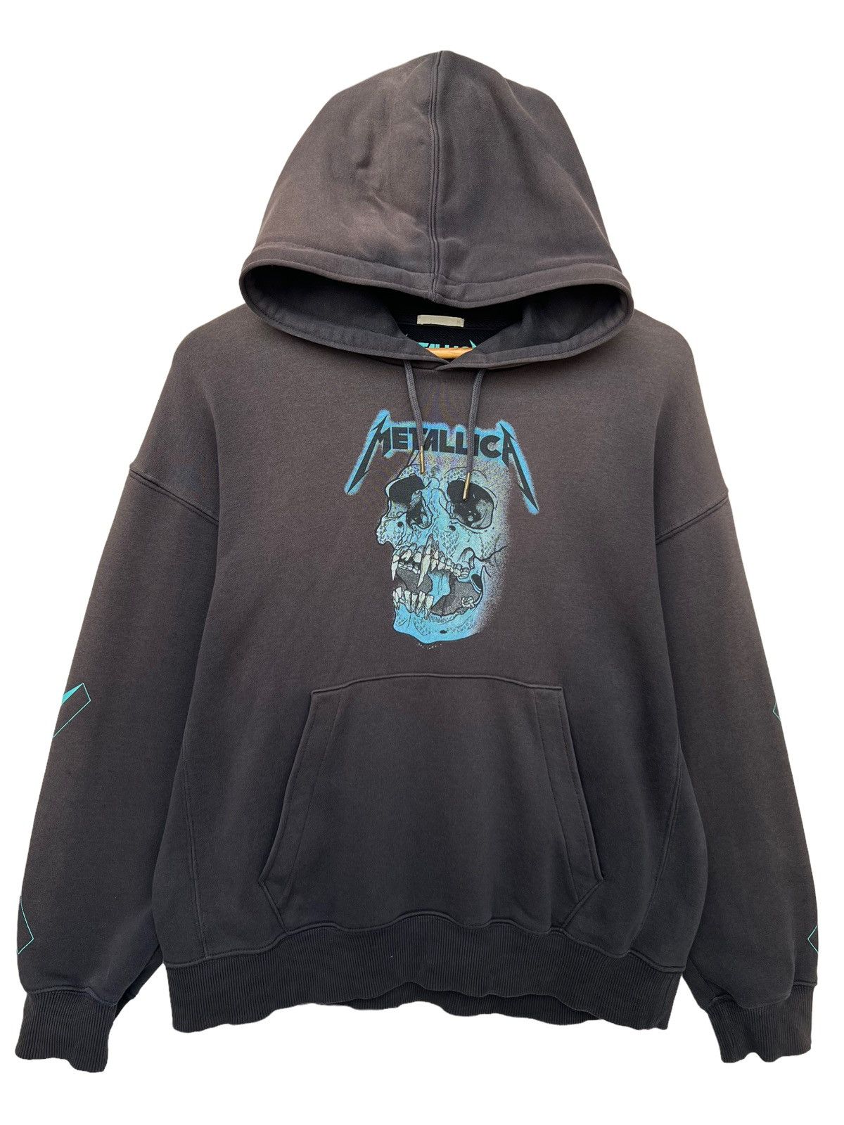 Metallica × Uniqlo Metallicca Pushead Hoodie Distressed Faded Hoodie Size US S / EU 44-46 / 1 - 1 Thumbnail