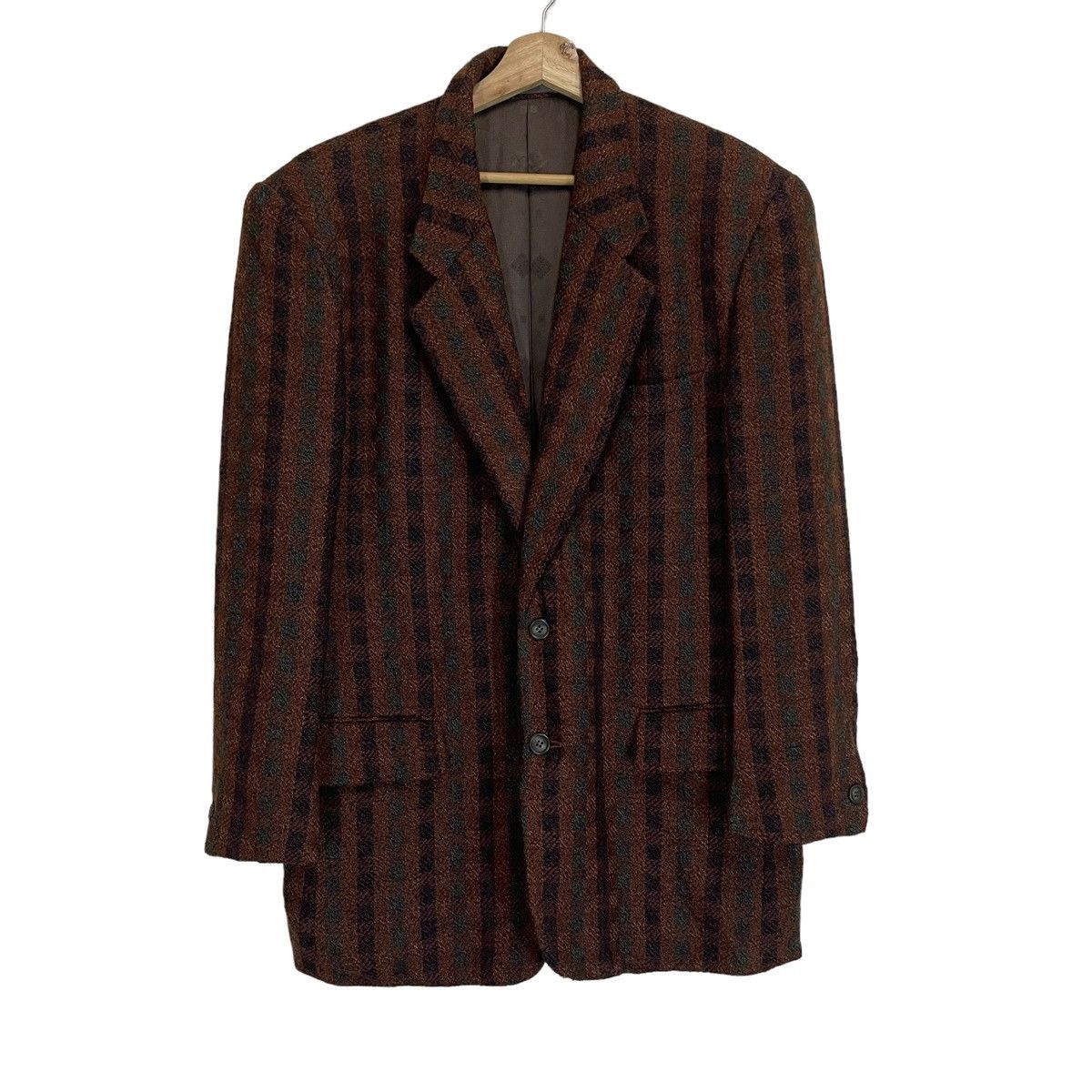 Christian Dior Monsieur Vintage 90s Christian Dior Monsieur Tartan Design Coat Size US M / EU 48-50 / 2 - 2 Thumbnail