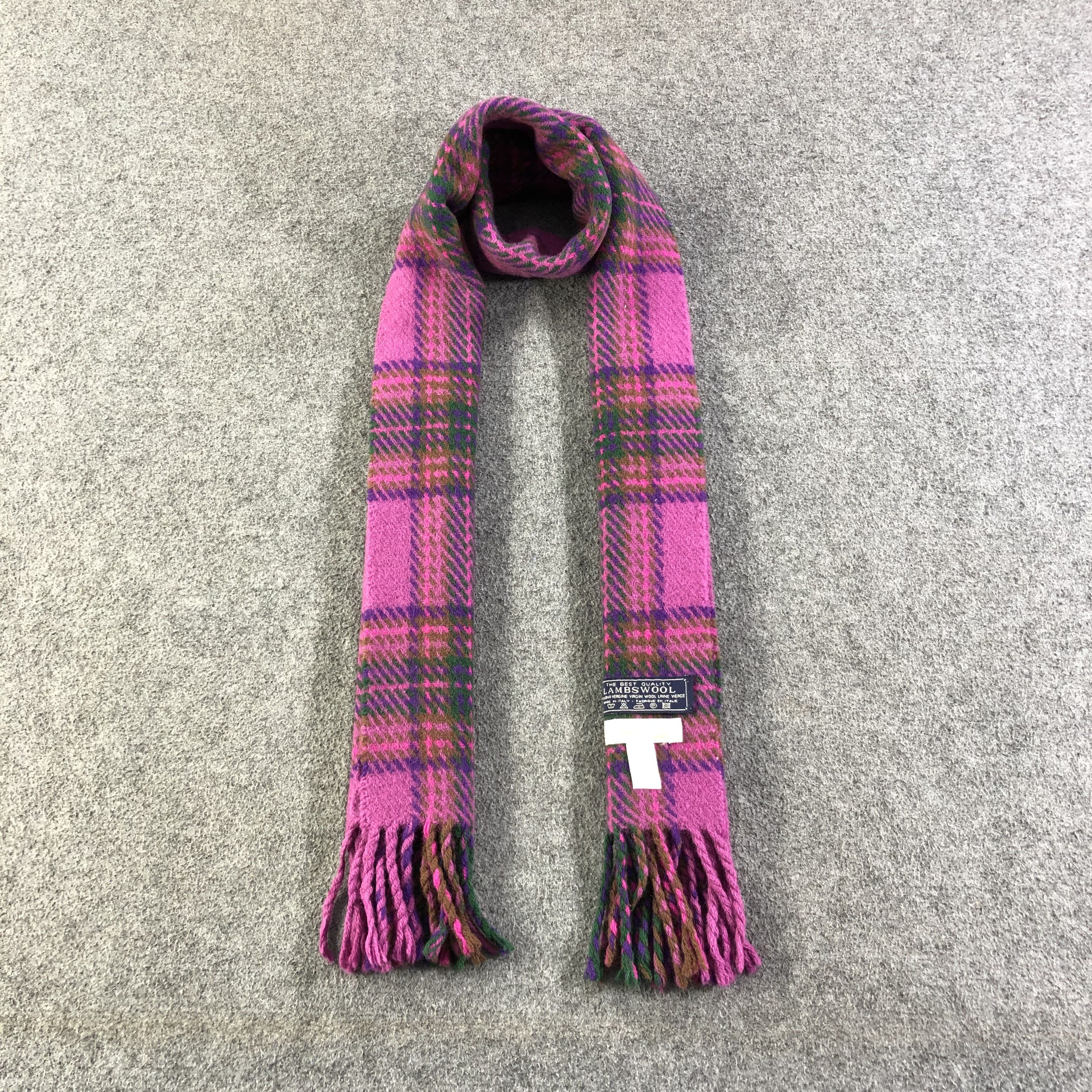 NOLLEY'S Ecru X Nolley's Tartan Wool Scarf Muffler V1314 Size ONE SIZE - 1 Thumbnail