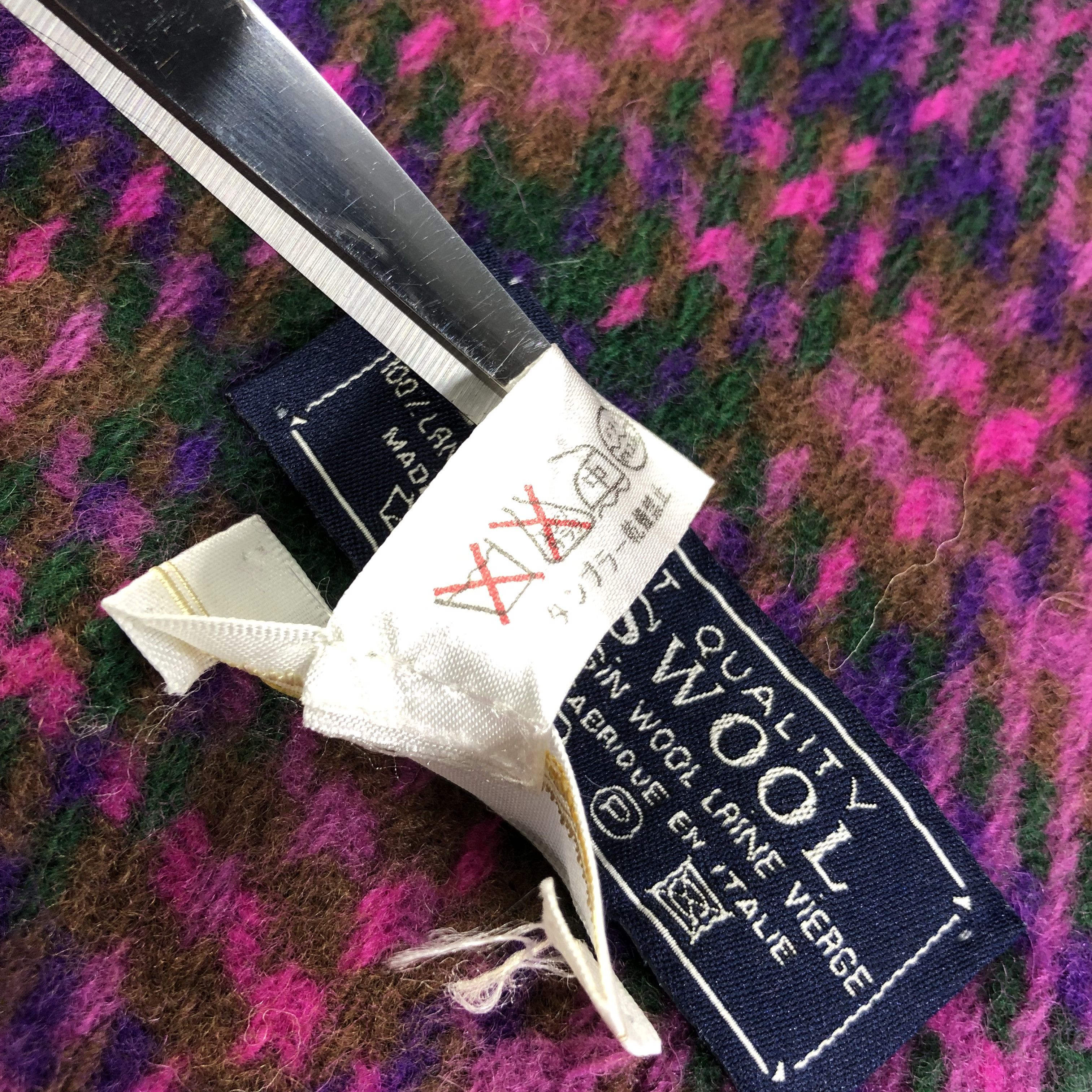 NOLLEY'S Ecru X Nolley's Tartan Wool Scarf Muffler V1314 Size ONE SIZE - 5 Thumbnail