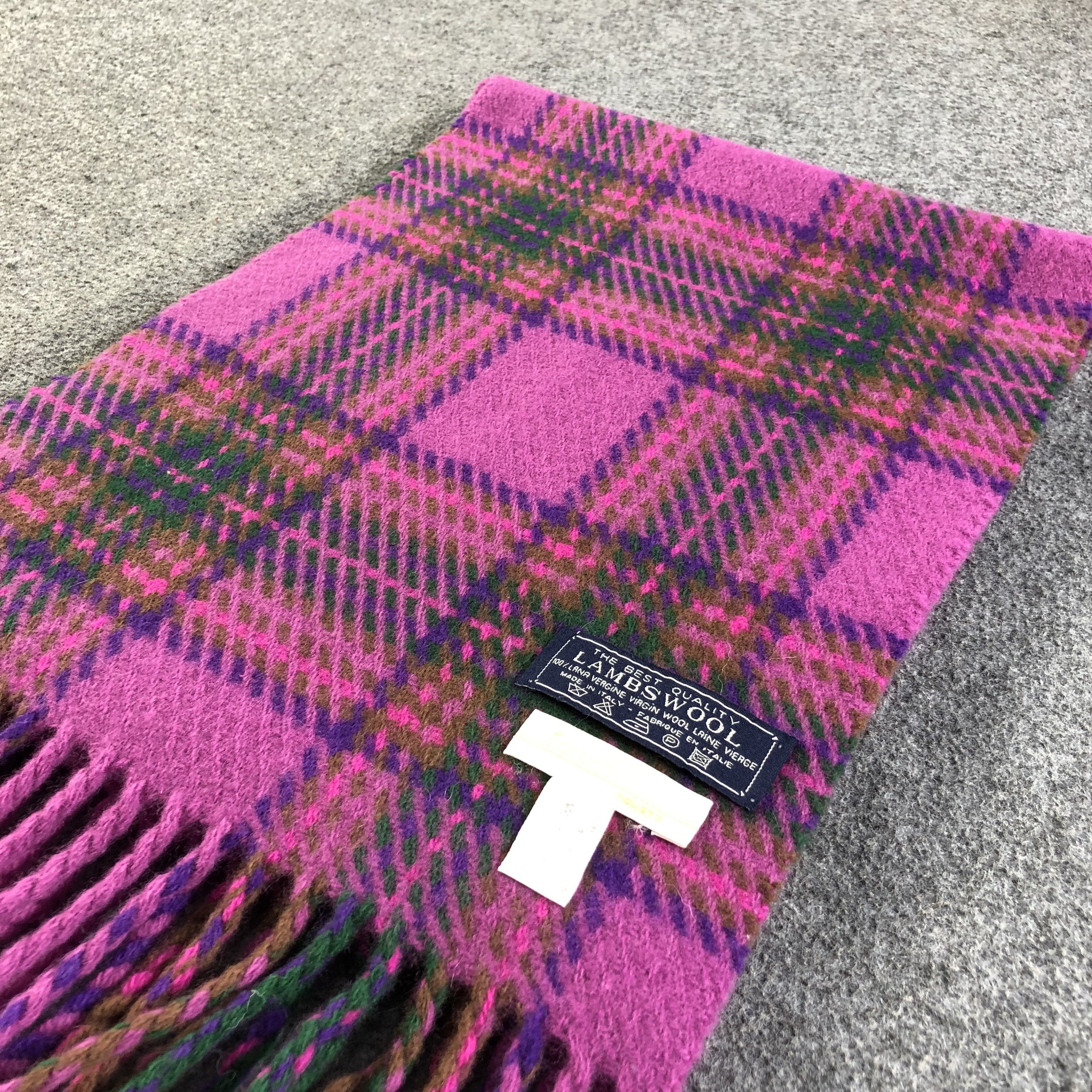 NOLLEY'S Ecru X Nolley's Tartan Wool Scarf Muffler V1314 Size ONE SIZE - 2 Thumbnail