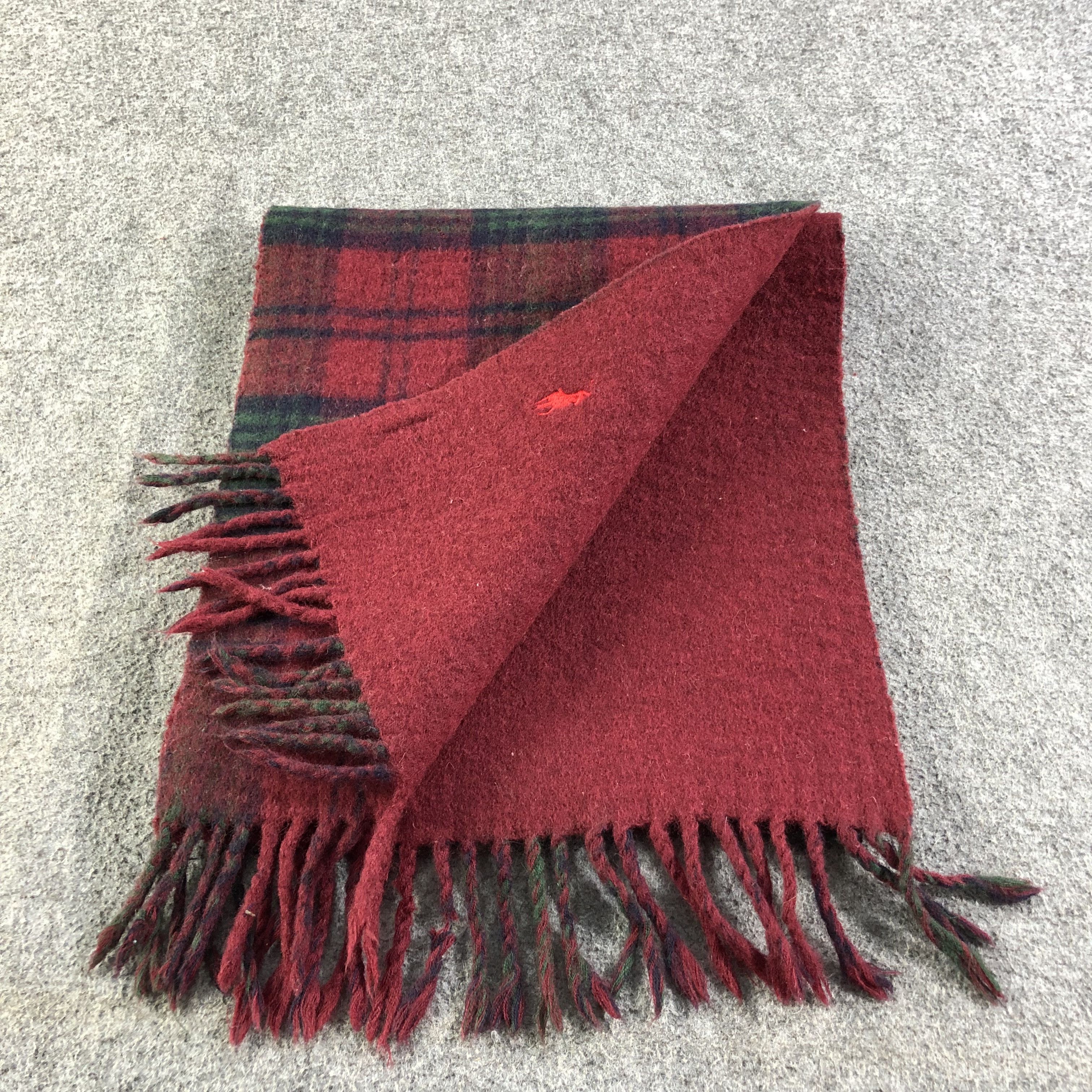Polo Ralph Lauren Polo Ralph Lauren Tartan Wool Scarf Muffler V1310 Size ONE SIZE - 5 Thumbnail
