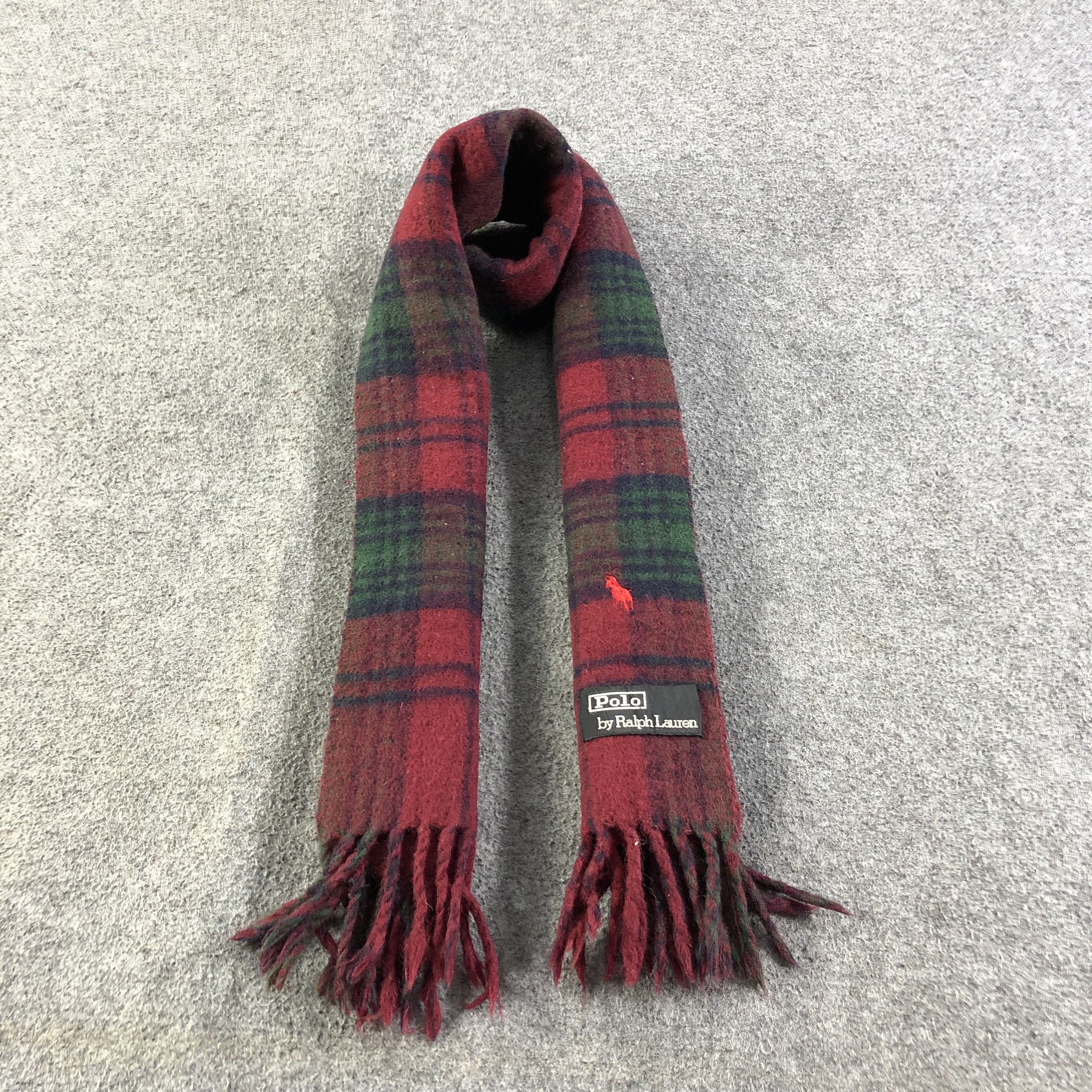 Polo Ralph Lauren Polo Ralph Lauren Tartan Wool Scarf Muffler V1310 Size ONE SIZE - 1 Thumbnail