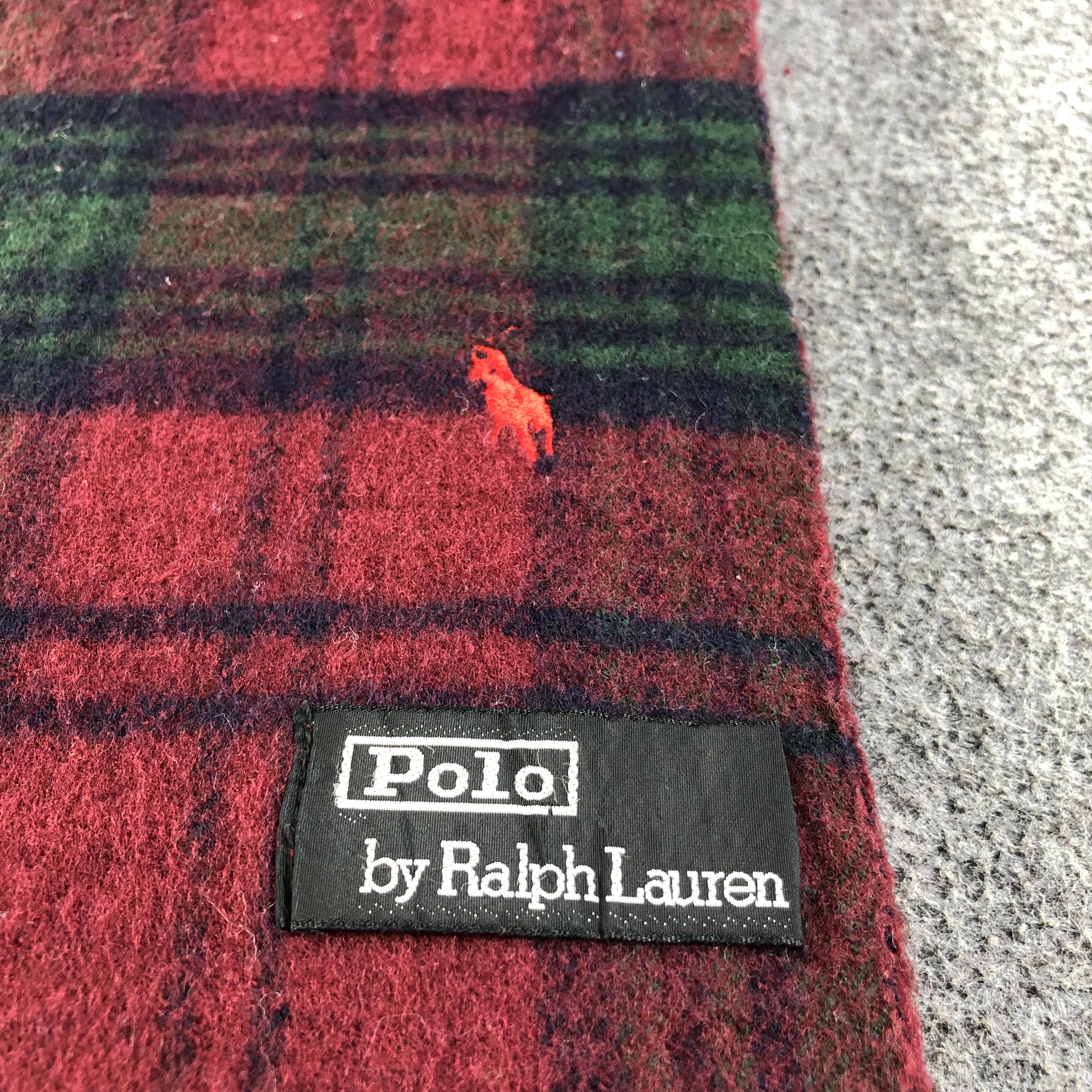 Polo Ralph Lauren Polo Ralph Lauren Tartan Wool Scarf Muffler V1310 Size ONE SIZE - 4 Thumbnail