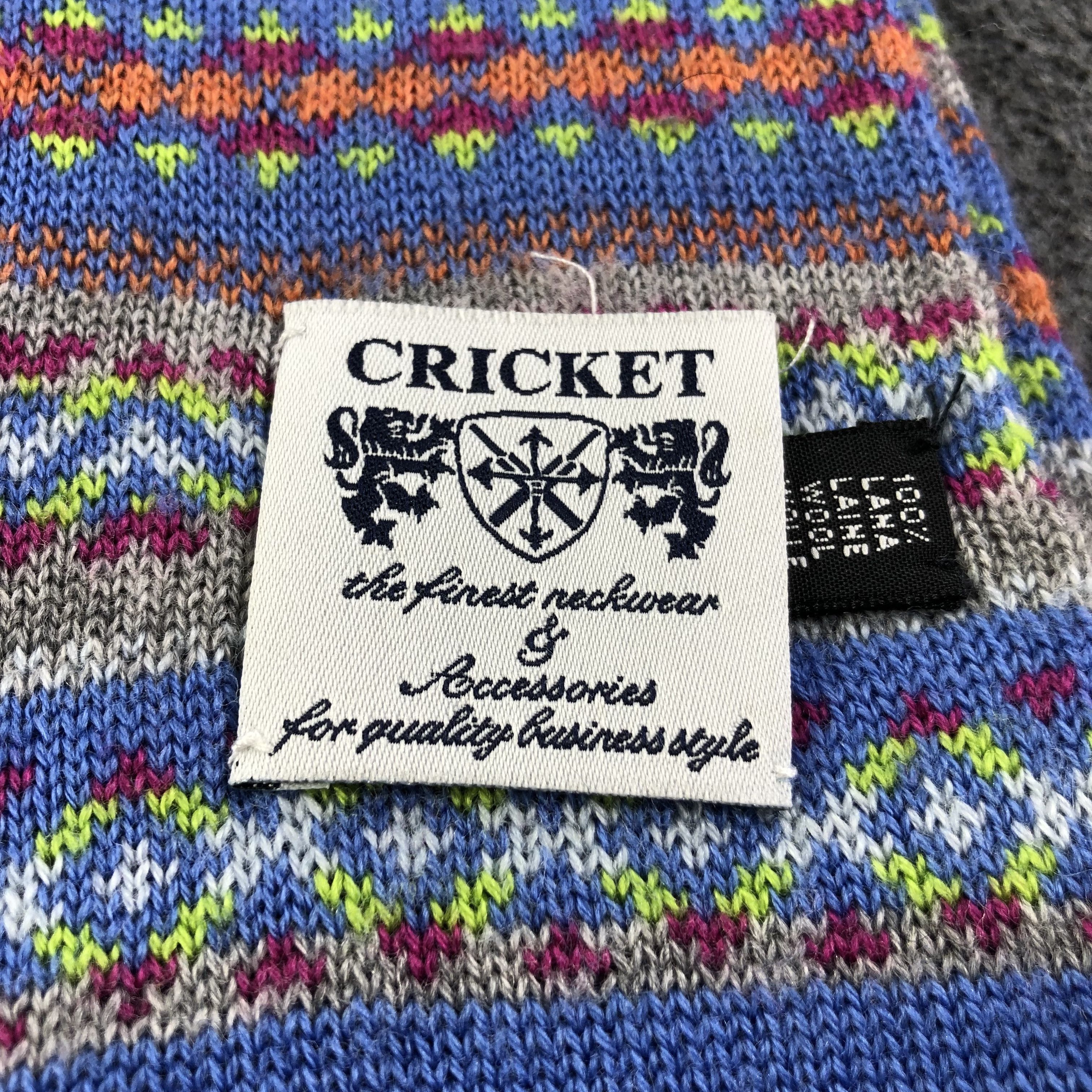 Vintage Cricket made in Italy Wool Scarf Muffler V1304 Size ONE SIZE - 4 Thumbnail