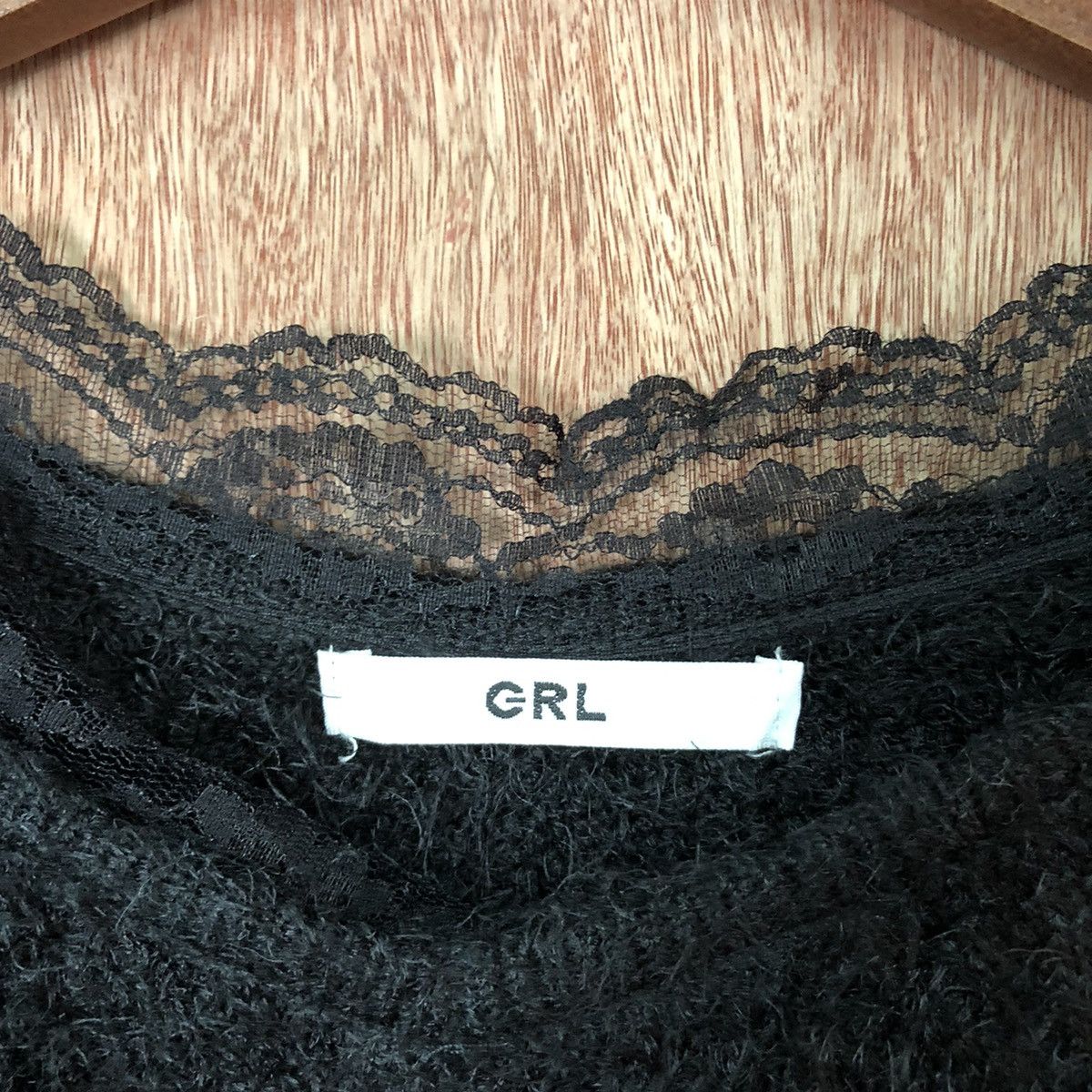 Aran Isles Knitwear × Homespun Knitwear × Japanese Brand GRL crop top Shag Shaggy Fur Mohair Knitwear #6392 Size M / US 6-8 / IT 42-44 - 4 Thumbnail