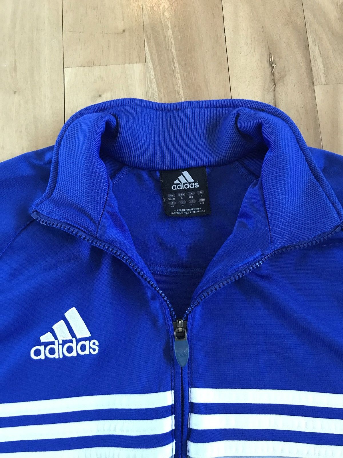 Adidas × Vintage Adidas Vintage Blue Zip-Up Sweatshirt Size US S / EU 44-46 / 1 - 3 Thumbnail