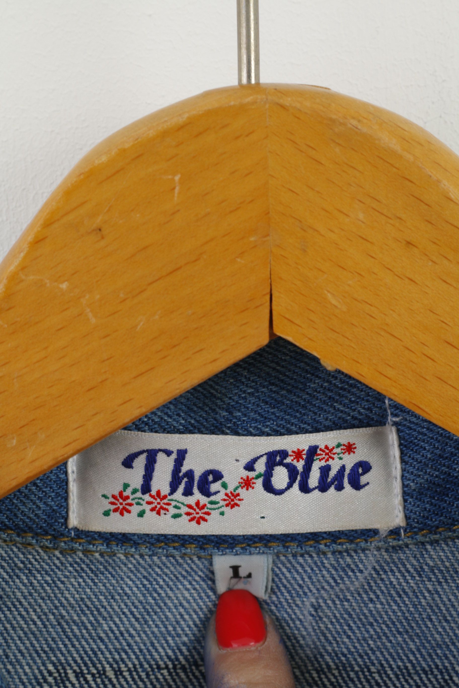 Vintage The Blue Log Jeans Women L Denim Jacket Indian 0137 Size L / US 10 / IT 46 - 4 Thumbnail