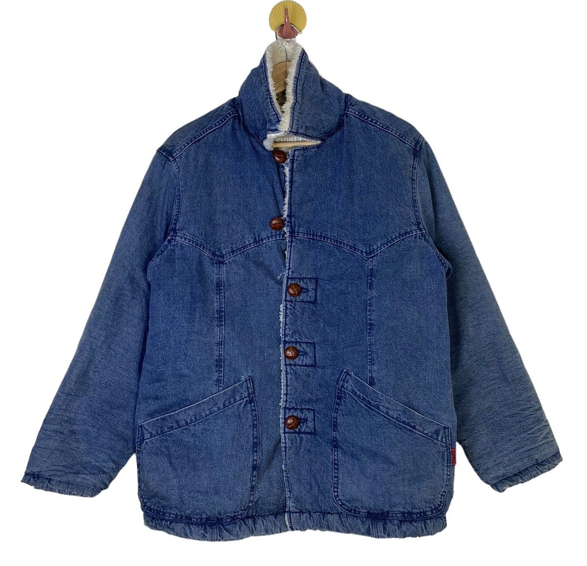 Fiorucci Vintage FIORUCCI ITALY safety Jeans Winter Jacket Sherpa Size US M / EU 48-50 / 2 - 1 Thumbnail