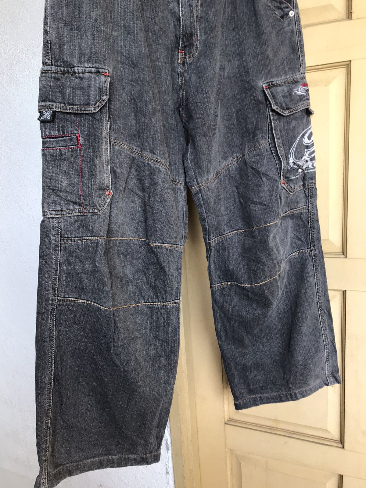 Vintage Vintage Piko Hawaiian Distressed Denim Loose Cut Cargo Pants Size US 33 - 7 Thumbnail
