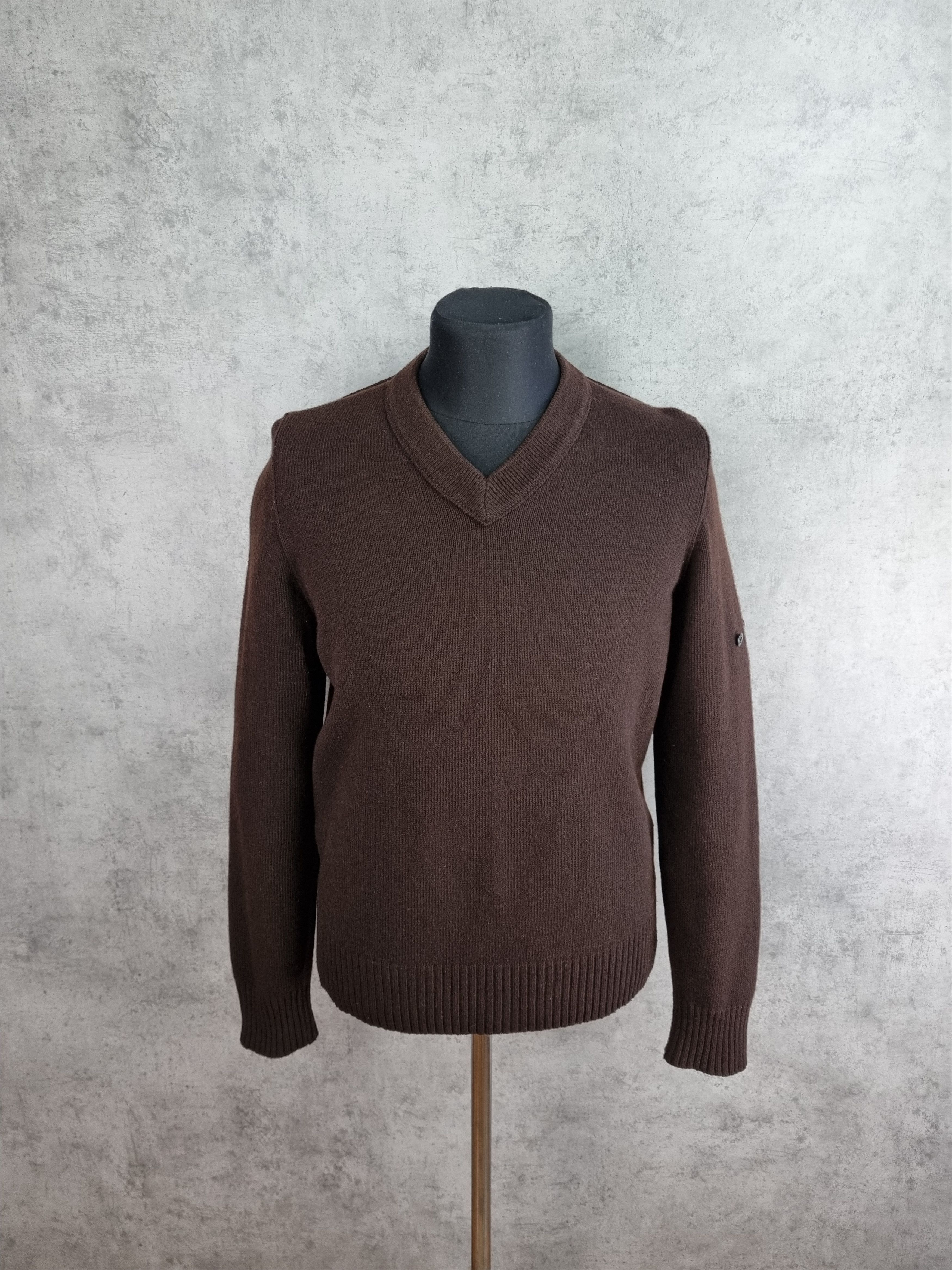 Stone Island × Vintage 90s Stone Island Brown Wool Military Sweater Size US M / EU 48-50 / 2 - 14 Thumbnail