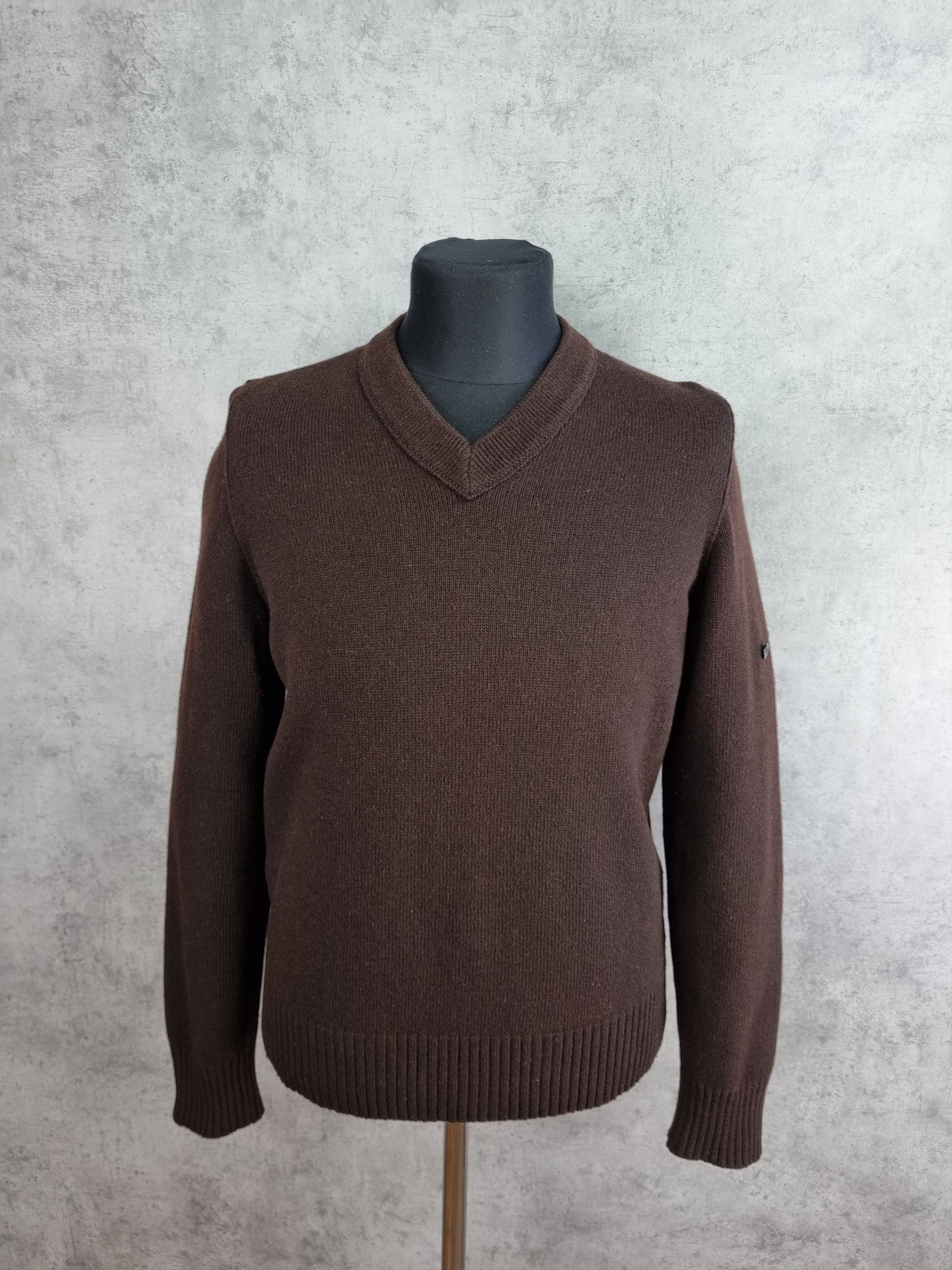 Stone Island × Vintage 90s Stone Island Brown Wool Military Sweater Size US M / EU 48-50 / 2 - 4 Thumbnail