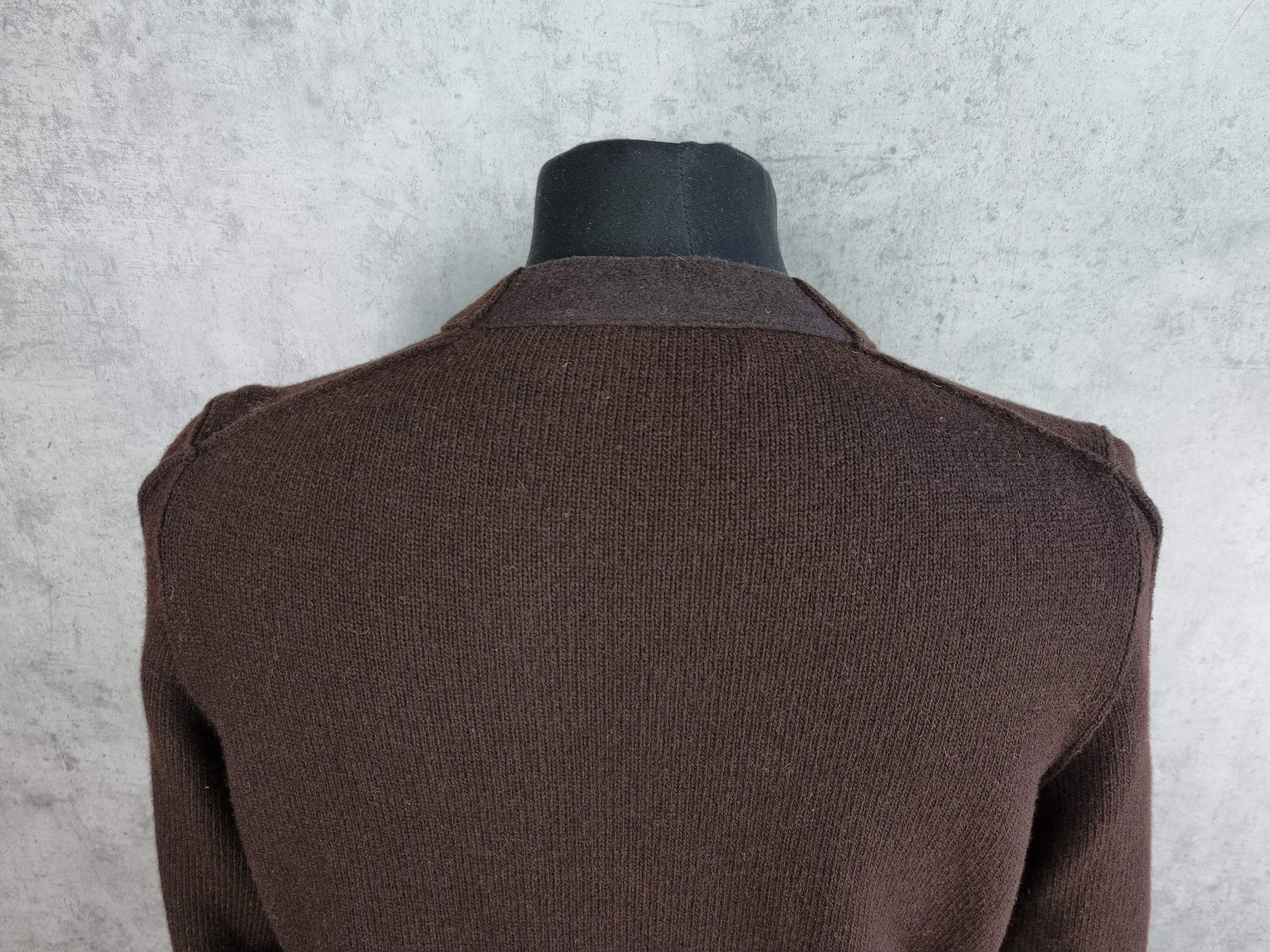 Stone Island × Vintage 90s Stone Island Brown Wool Military Sweater Size US M / EU 48-50 / 2 - 6 Thumbnail
