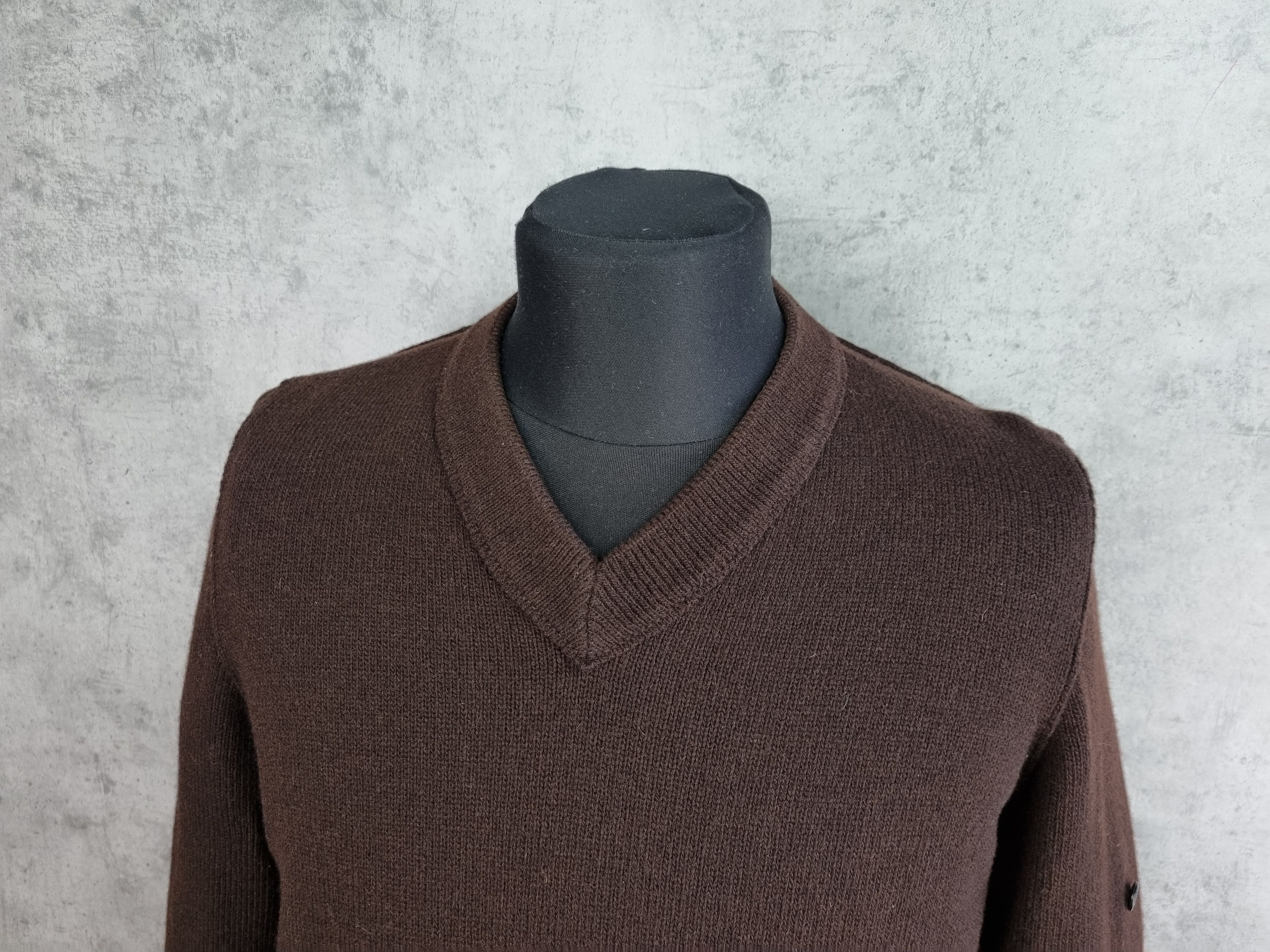 Stone Island × Vintage 90s Stone Island Brown Wool Military Sweater Size US M / EU 48-50 / 2 - 5 Thumbnail