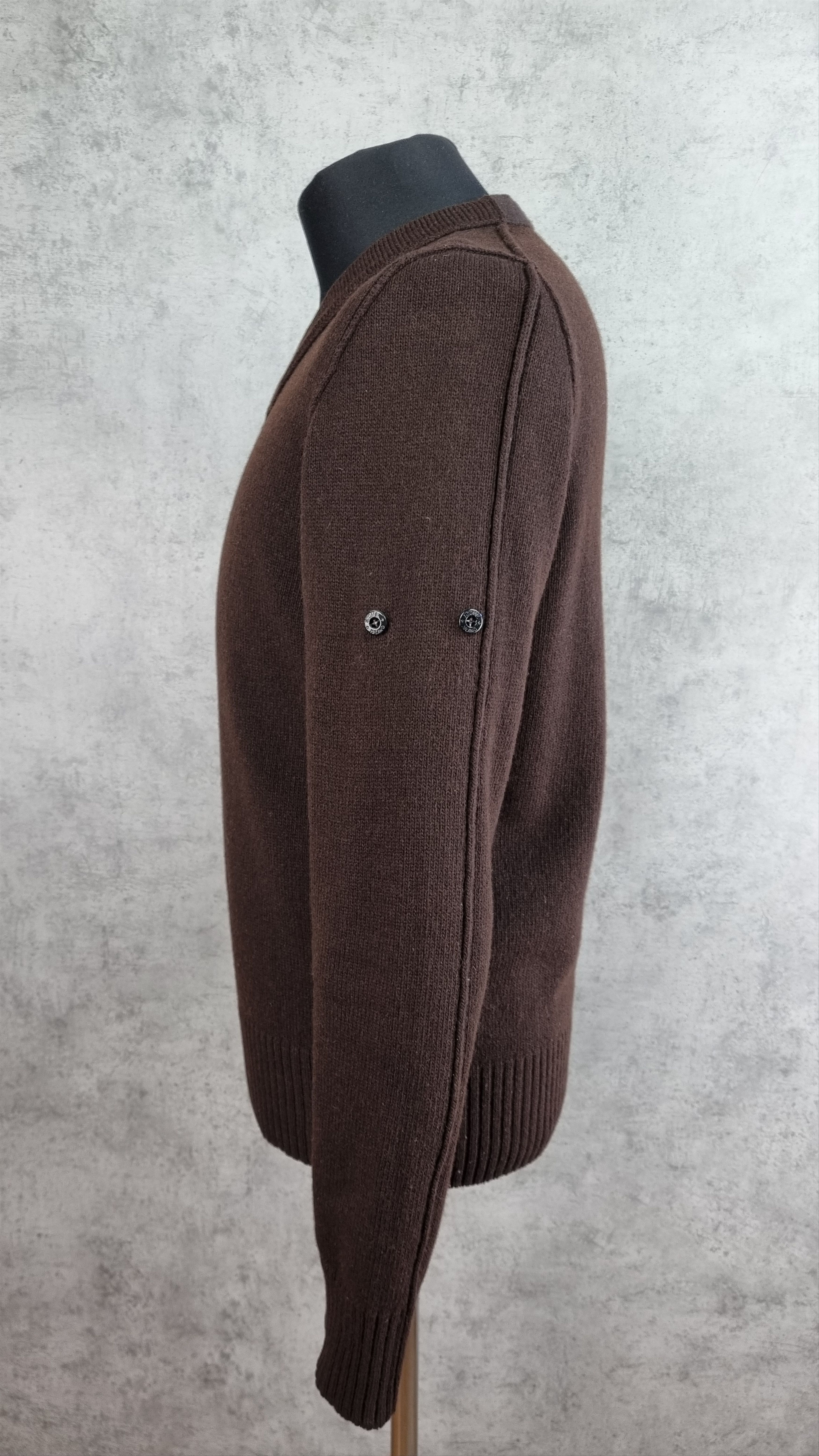 Stone Island × Vintage 90s Stone Island Brown Wool Military Sweater Size US M / EU 48-50 / 2 - 11 Thumbnail