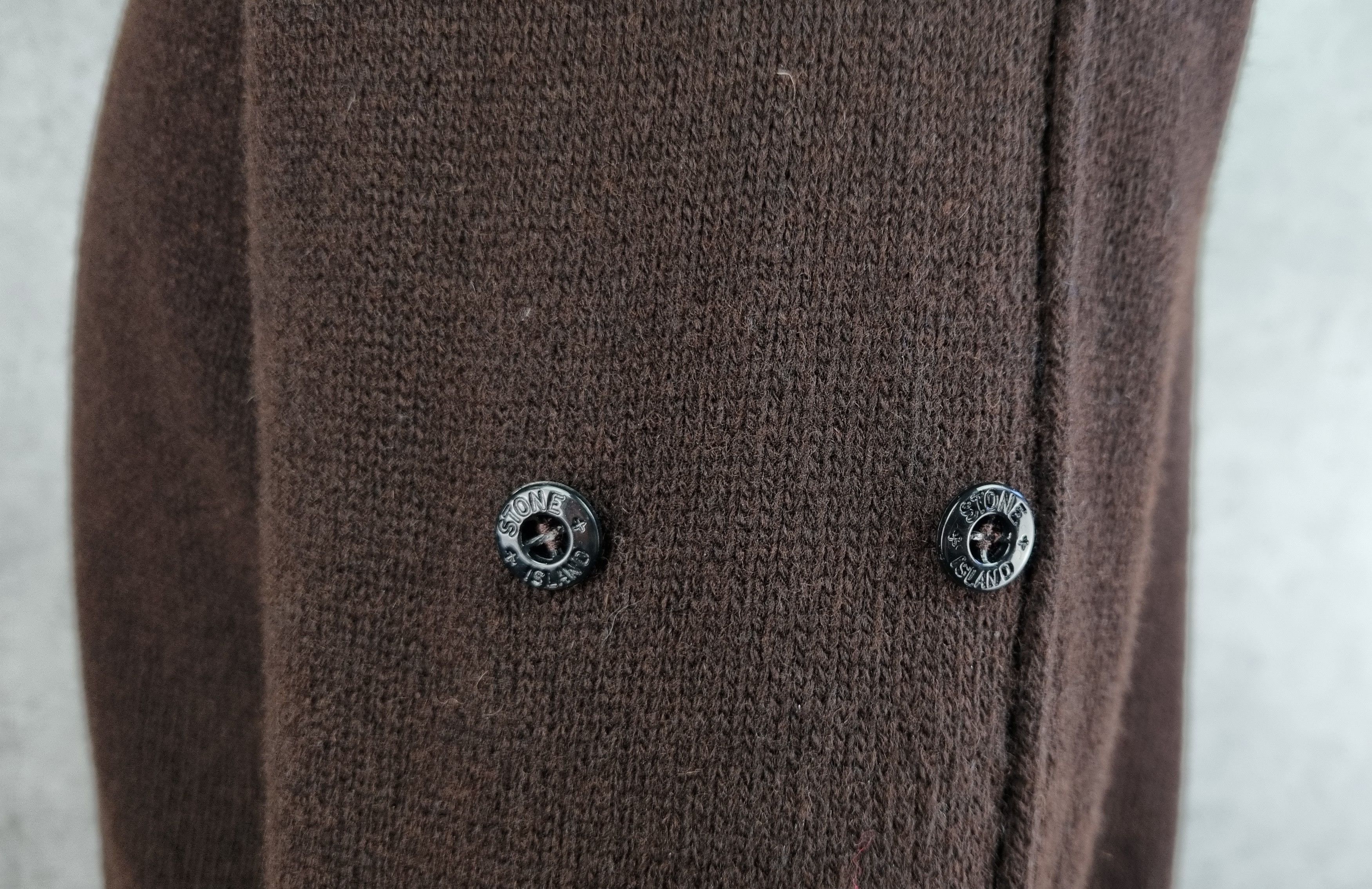 Stone Island × Vintage 90s Stone Island Brown Wool Military Sweater Size US M / EU 48-50 / 2 - 10 Thumbnail