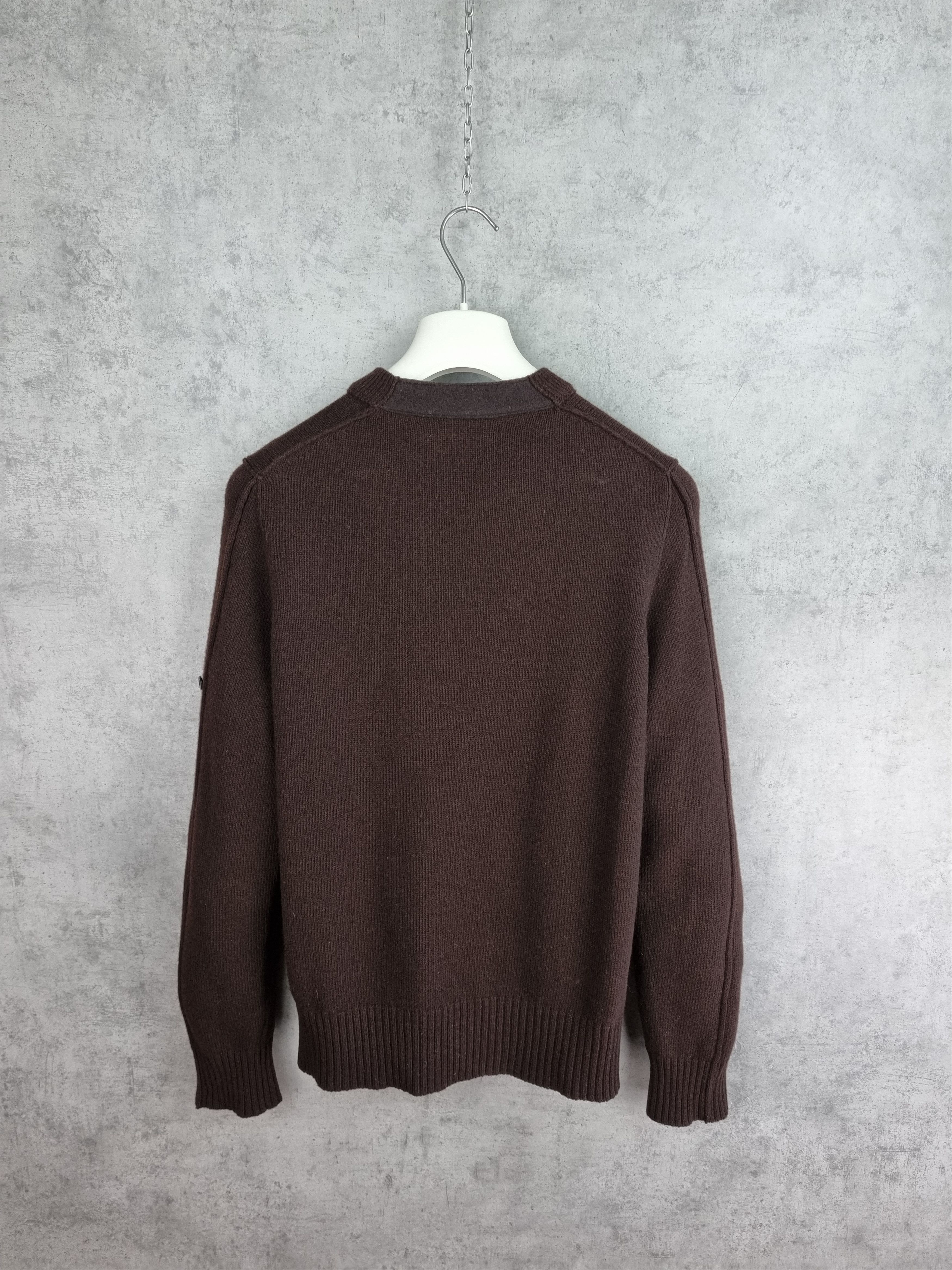 Stone Island × Vintage 90s Stone Island Brown Wool Military Sweater Size US M / EU 48-50 / 2 - 3 Thumbnail