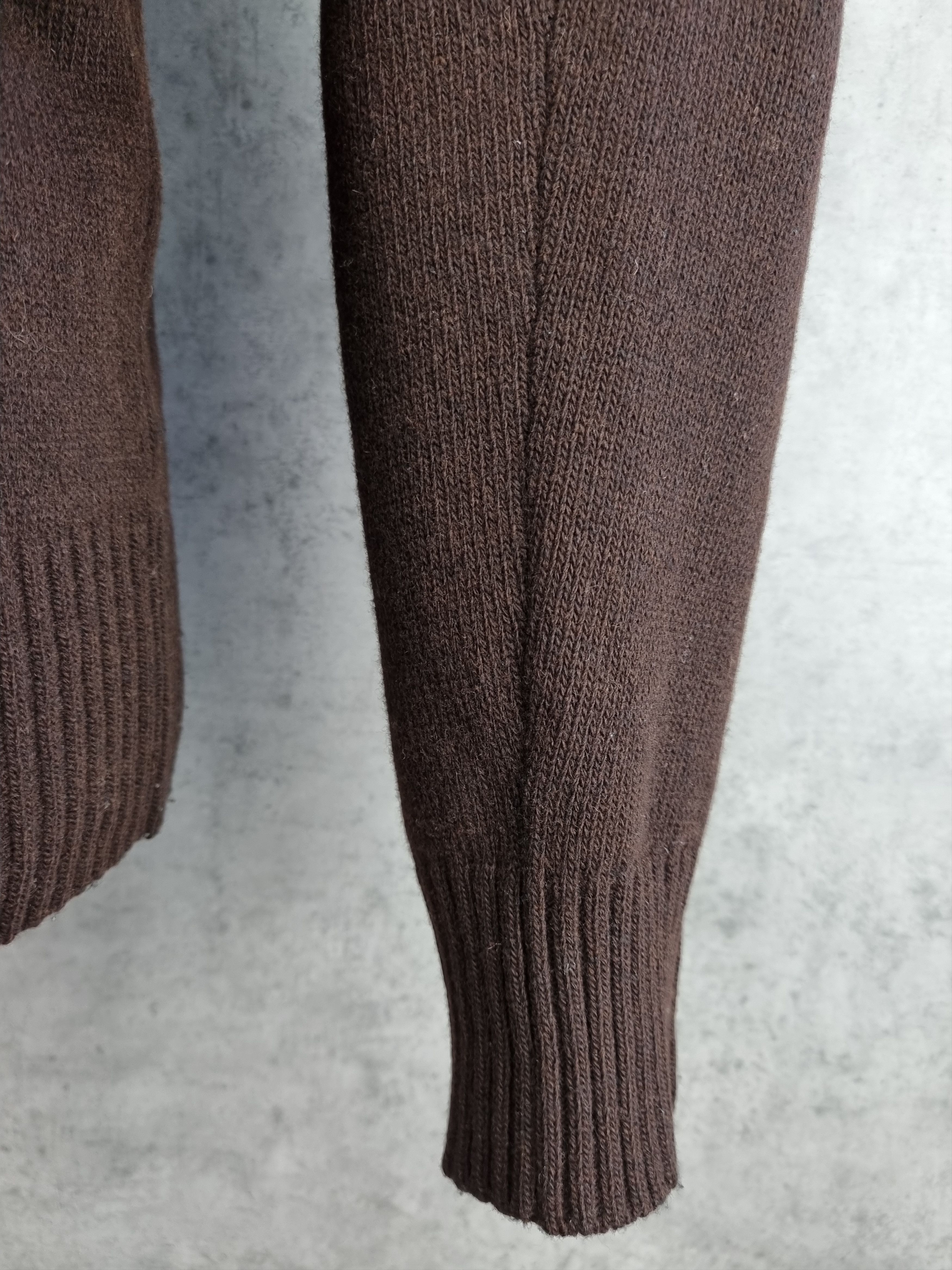 Stone Island × Vintage 90s Stone Island Brown Wool Military Sweater Size US M / EU 48-50 / 2 - 13 Thumbnail