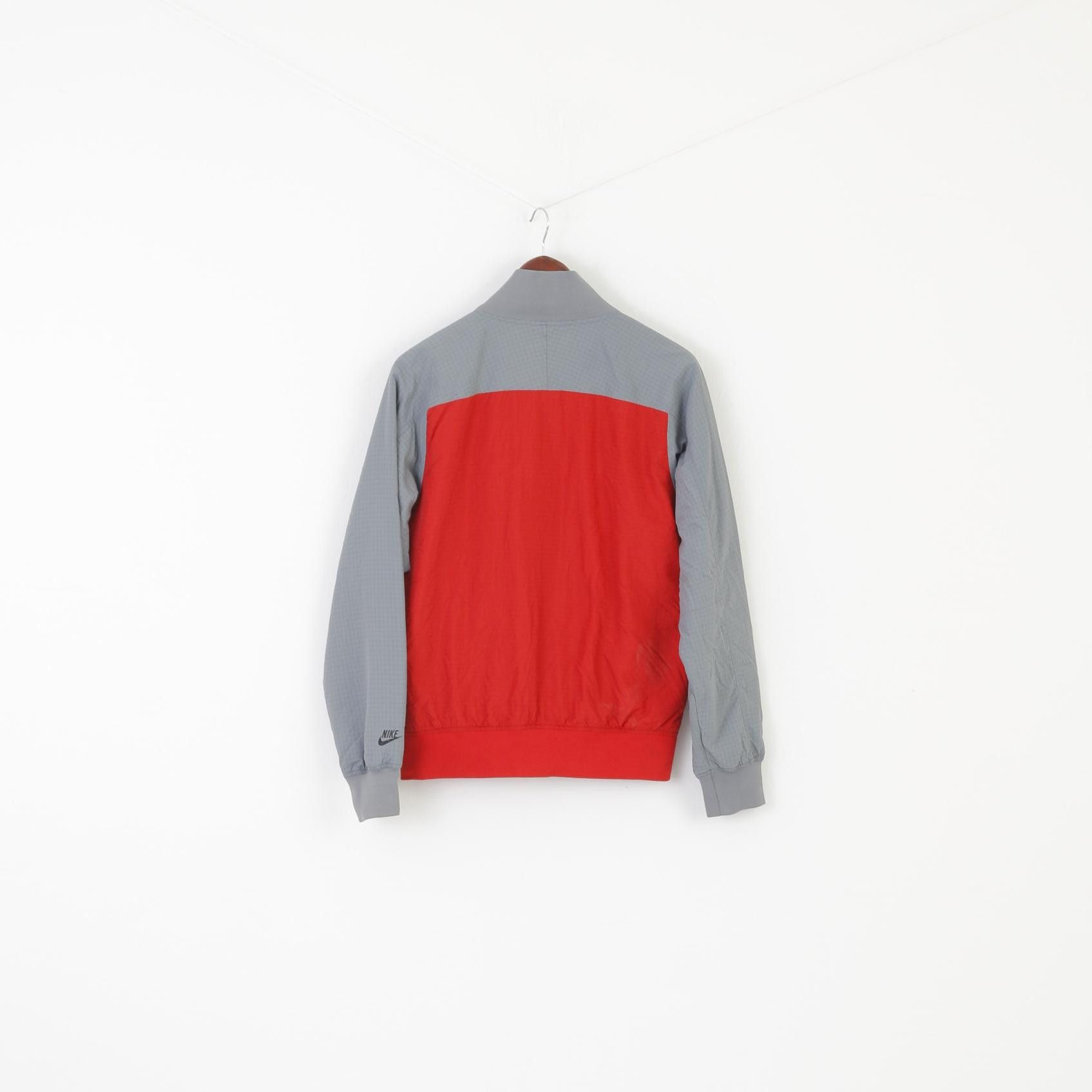 Nike Nike Men S Jacket Gray Red Vintage Nylon Top 2770 Size US S / EU 44-46 / 1 - 7 Thumbnail