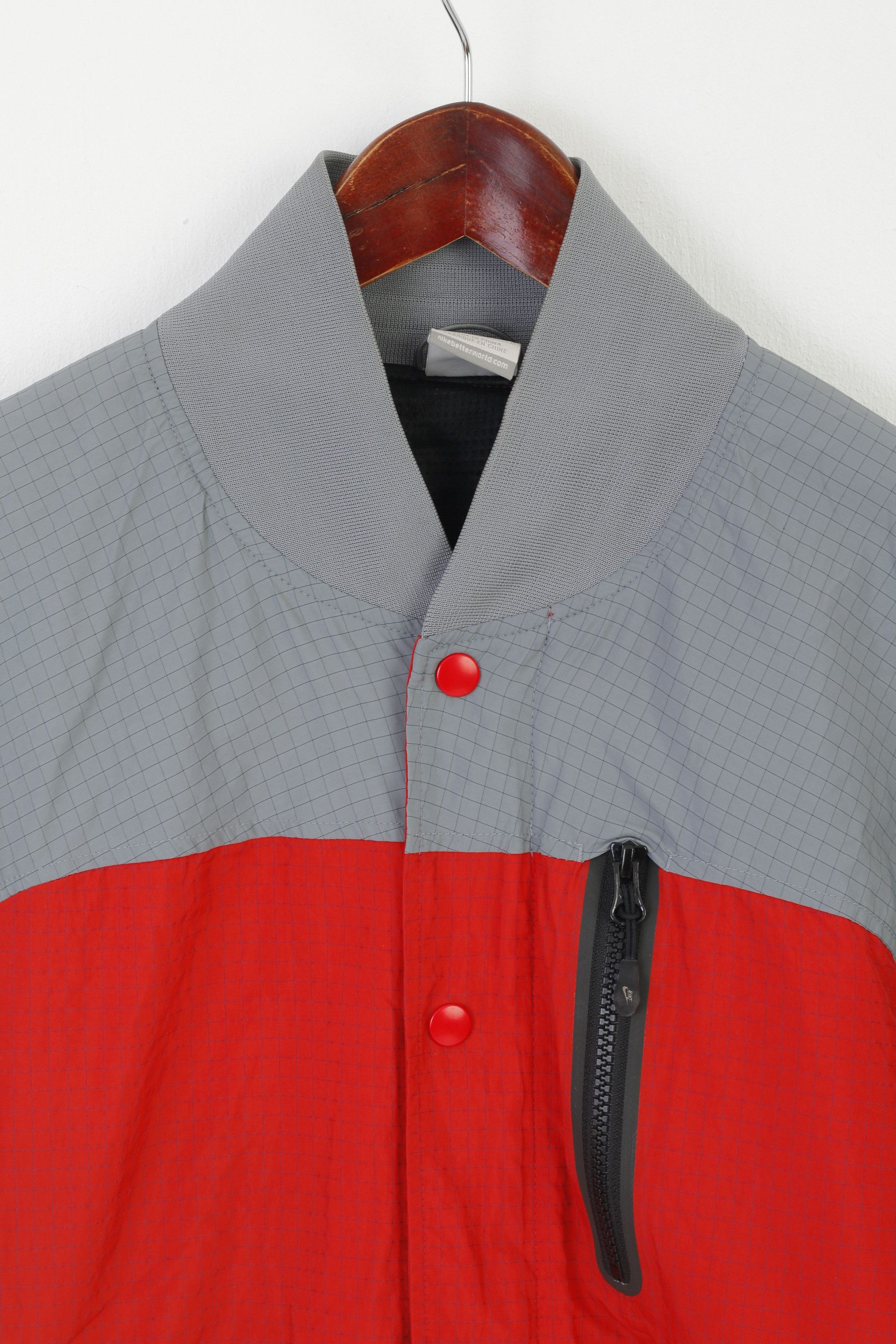 Nike Nike Men S Jacket Gray Red Vintage Nylon Top 2770 Size US S / EU 44-46 / 1 - 3 Thumbnail