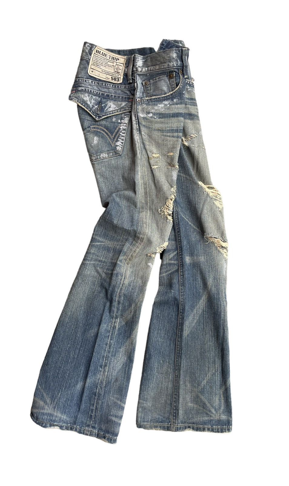 Edwin Edwin Distressed denim Flare Jeans Size US 30 / EU 46 - 2 Thumbnail