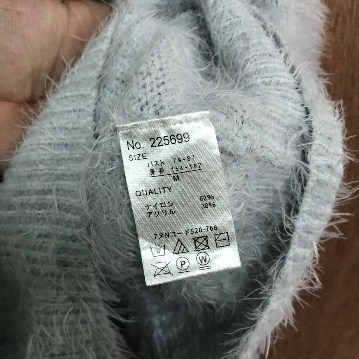 Aran Isles Knitwear × Japanese Brand Jokygal Blue Shag Shaggy Fur Mohair Knitwear #6405 Size M / US 6-8 / IT 42-44 - 5 Thumbnail