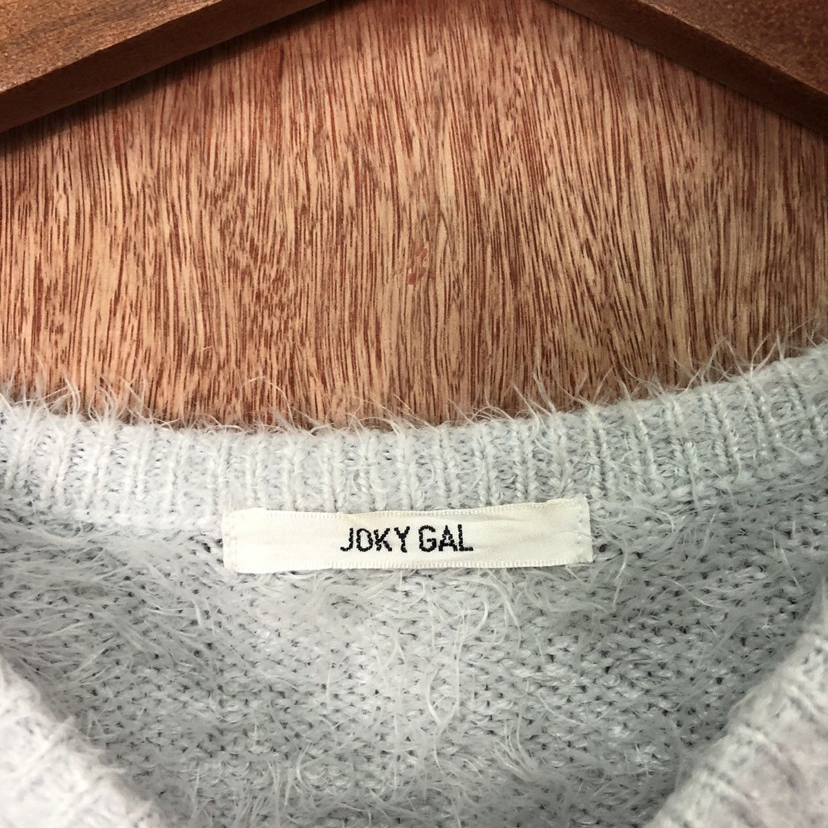 Aran Isles Knitwear × Japanese Brand Jokygal Blue Shag Shaggy Fur Mohair Knitwear #6405 Size M / US 6-8 / IT 42-44 - 4 Thumbnail