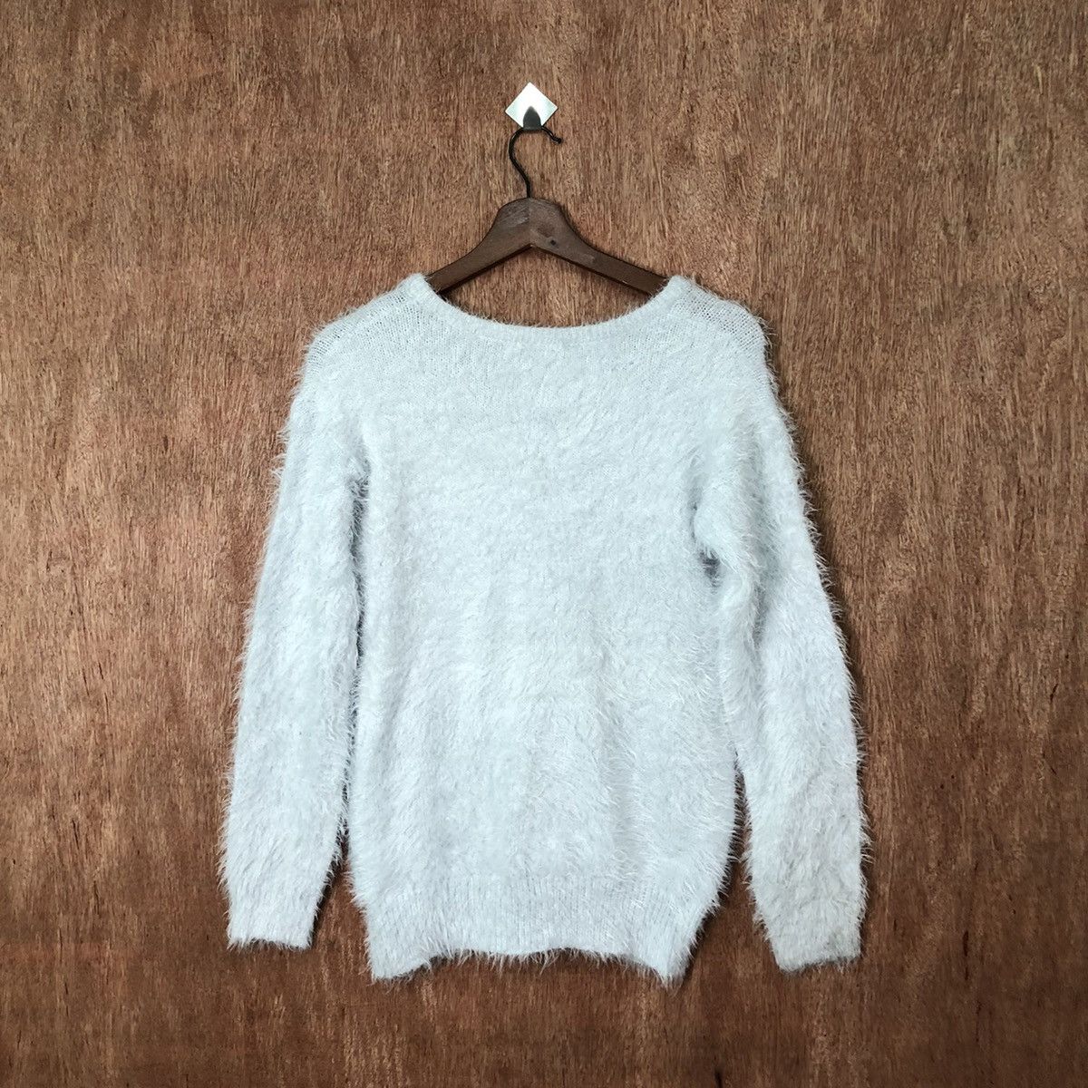 Aran Isles Knitwear × Japanese Brand Jokygal Blue Shag Shaggy Fur Mohair Knitwear #6405 Size M / US 6-8 / IT 42-44 - 6 Thumbnail