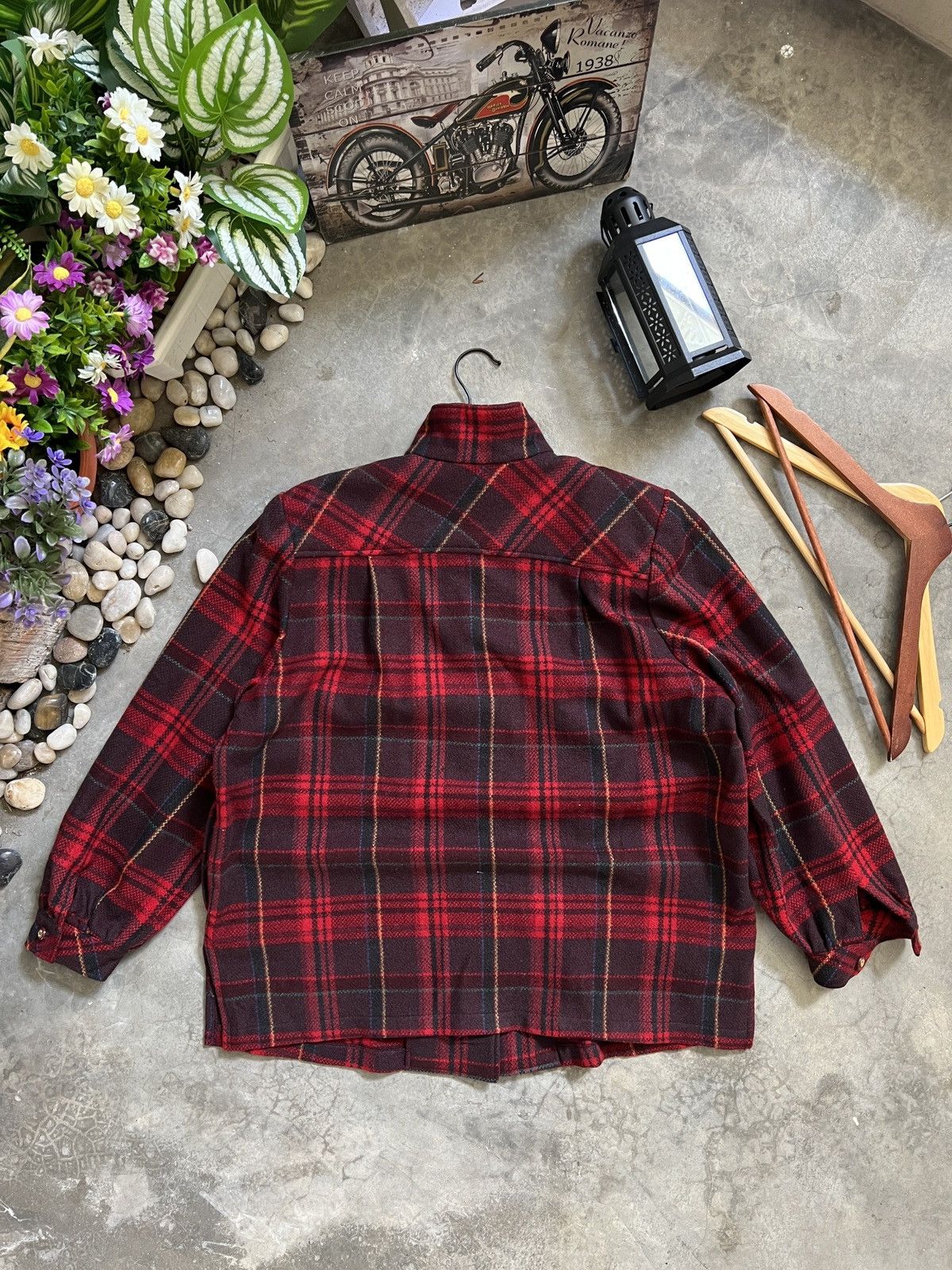 Flannel × Japanese Brand × Vintage RARE 🔥 Wool Plaid Flannel Warmth Jacket Size US M / EU 48-50 / 2 - 5 Thumbnail