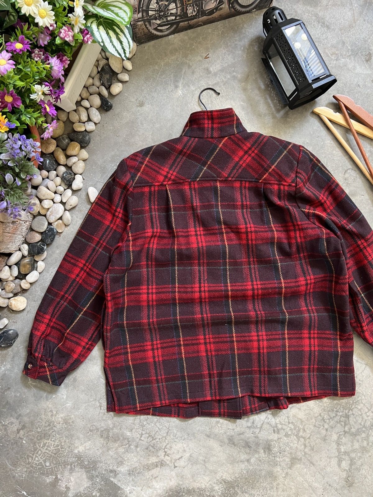 Flannel × Japanese Brand × Vintage RARE 🔥 Wool Plaid Flannel Warmth Jacket Size US M / EU 48-50 / 2 - 7 Thumbnail
