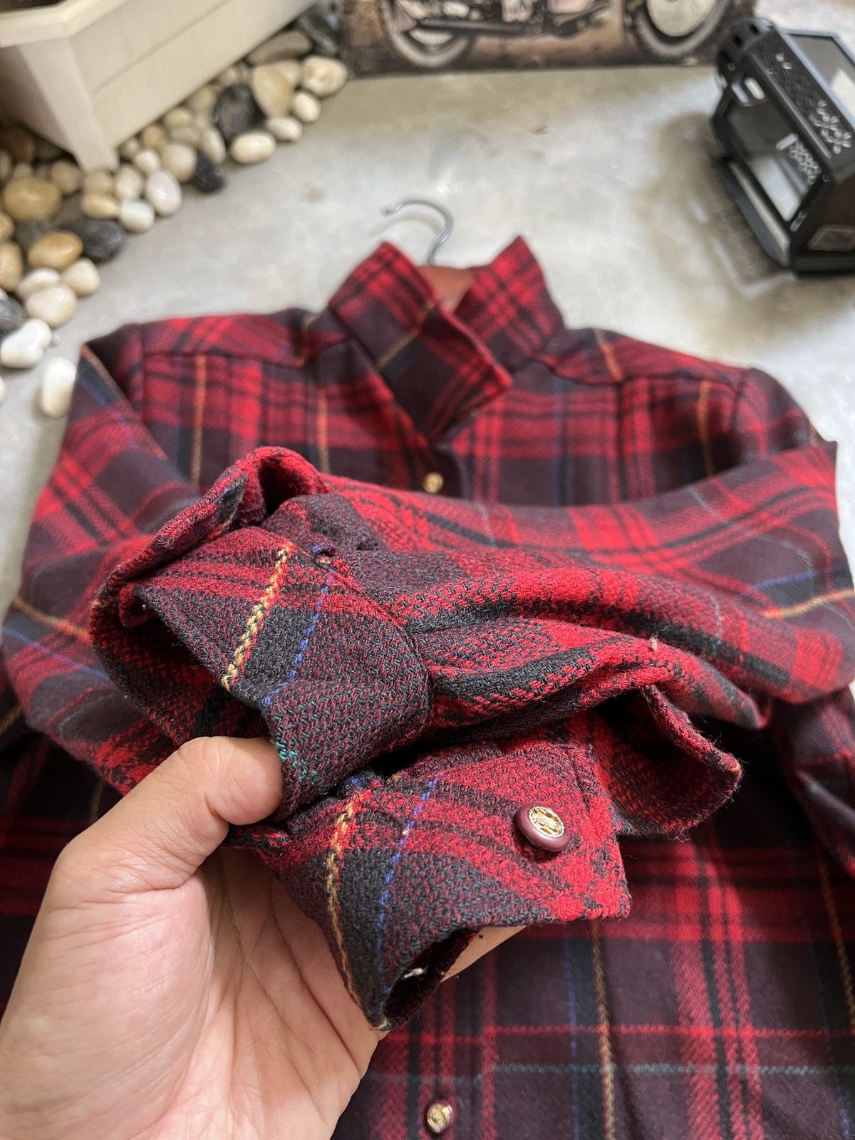 Flannel × Japanese Brand × Vintage RARE 🔥 Wool Plaid Flannel Warmth Jacket Size US M / EU 48-50 / 2 - 10 Thumbnail