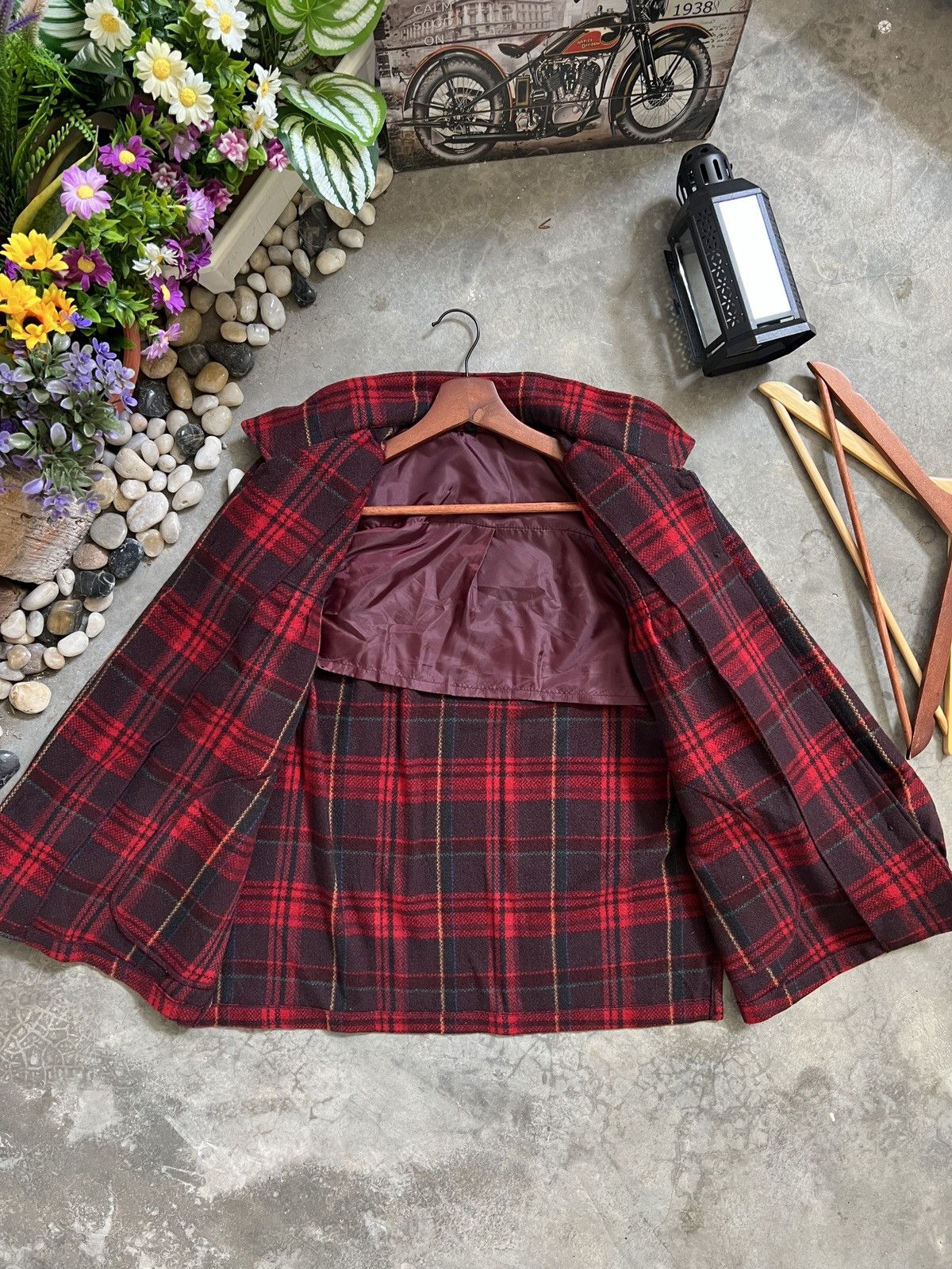 Flannel × Japanese Brand × Vintage RARE 🔥 Wool Plaid Flannel Warmth Jacket Size US M / EU 48-50 / 2 - 11 Thumbnail