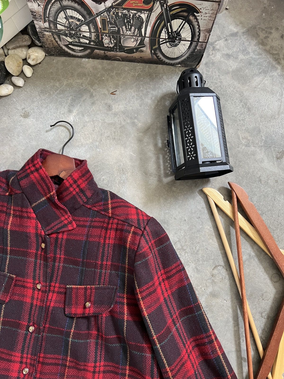 Flannel × Japanese Brand × Vintage RARE 🔥 Wool Plaid Flannel Warmth Jacket Size US M / EU 48-50 / 2 - 9 Thumbnail