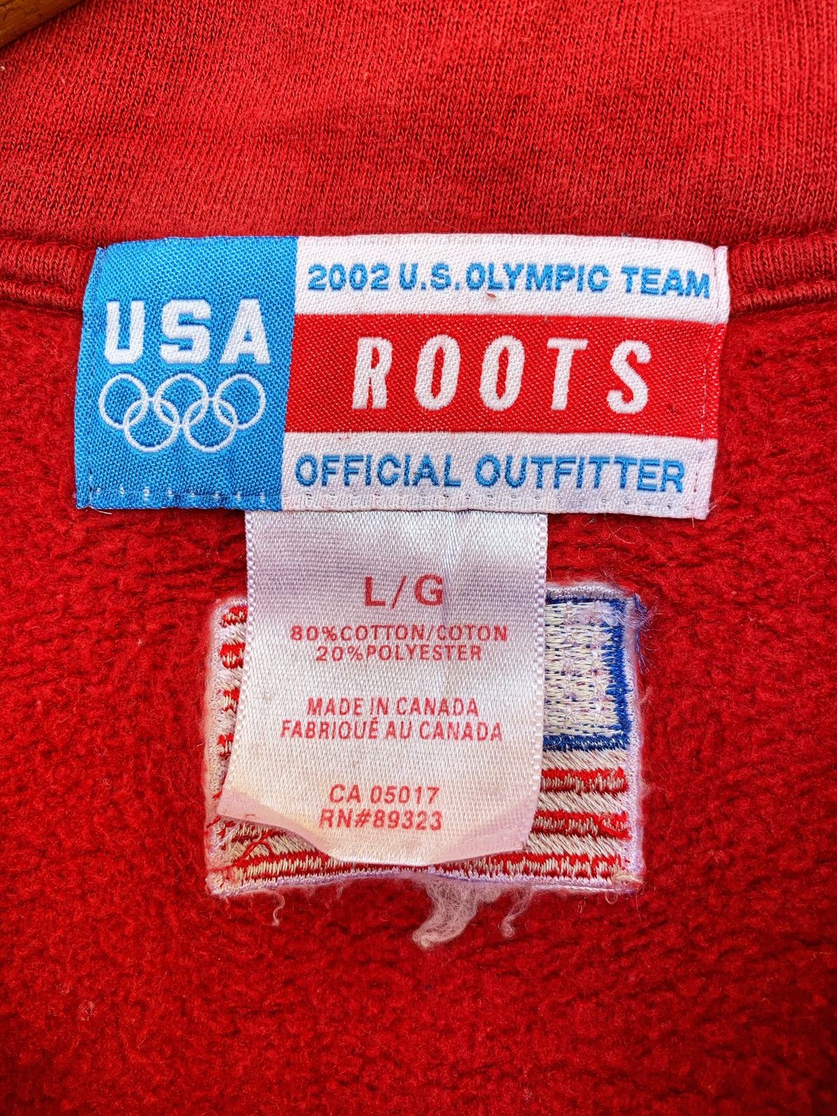 Roots Vintage Half zipper neck Sweatshirt USA OLYMPIC TEAM. Size US L / EU 52-54 / 3 - 14 Thumbnail