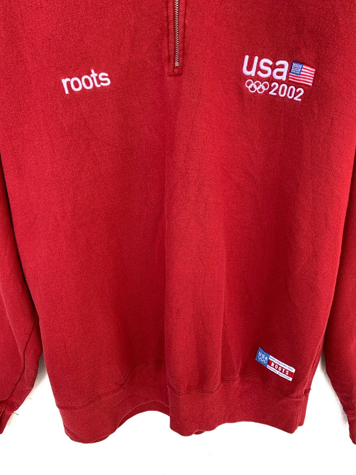 Roots Vintage Half zipper neck Sweatshirt USA OLYMPIC TEAM. Size US L / EU 52-54 / 3 - 3 Thumbnail