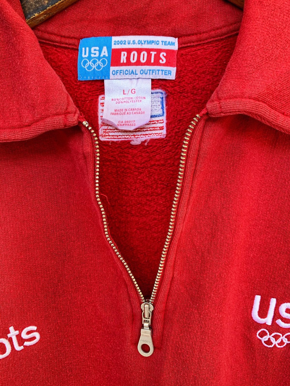 Roots Vintage Half zipper neck Sweatshirt USA OLYMPIC TEAM. Size US L / EU 52-54 / 3 - 13 Thumbnail