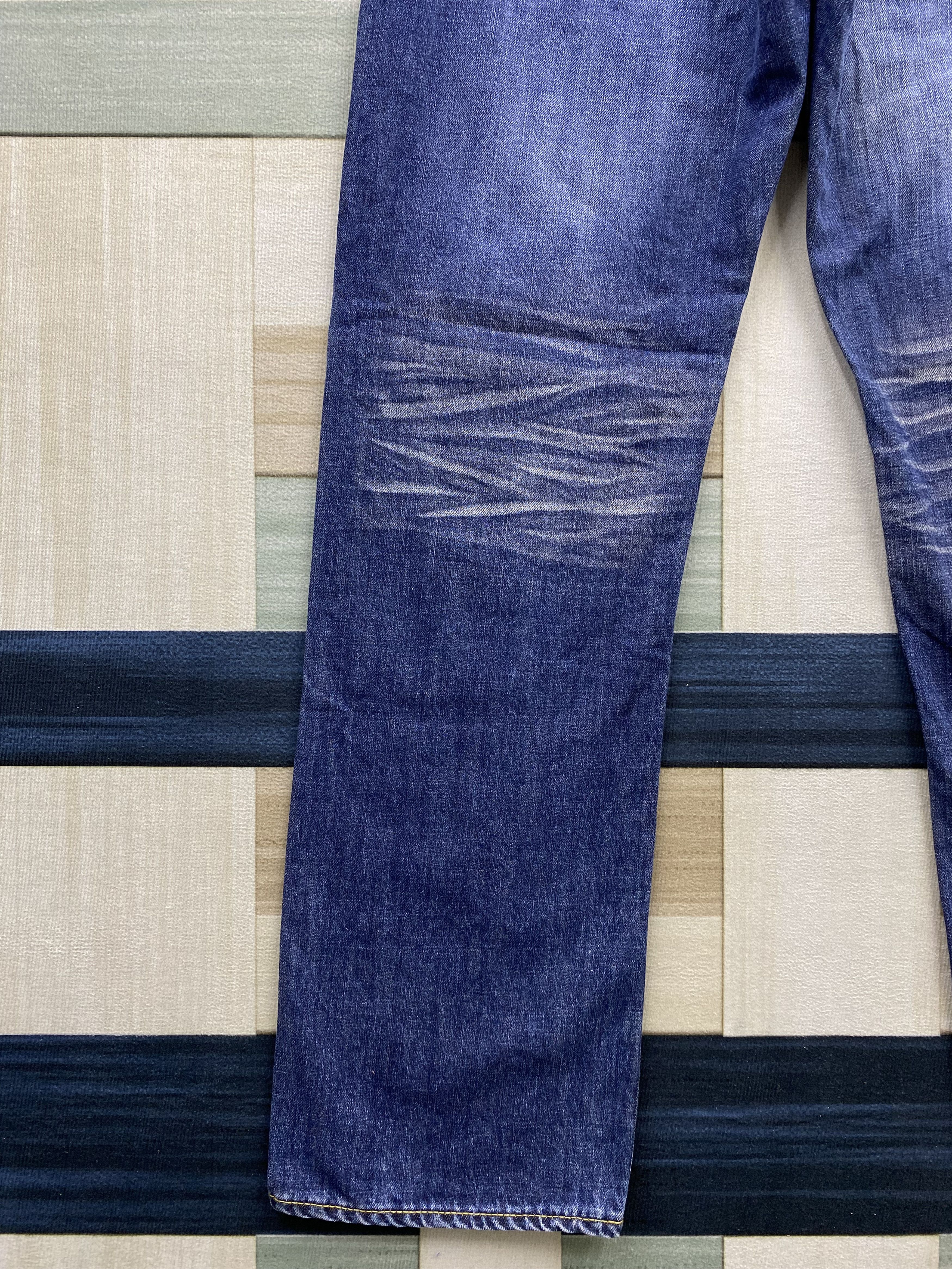 Japanese Brand Purple & Yellow Distress Double Knee Style Denim Jean Size US 31 - 11 Thumbnail