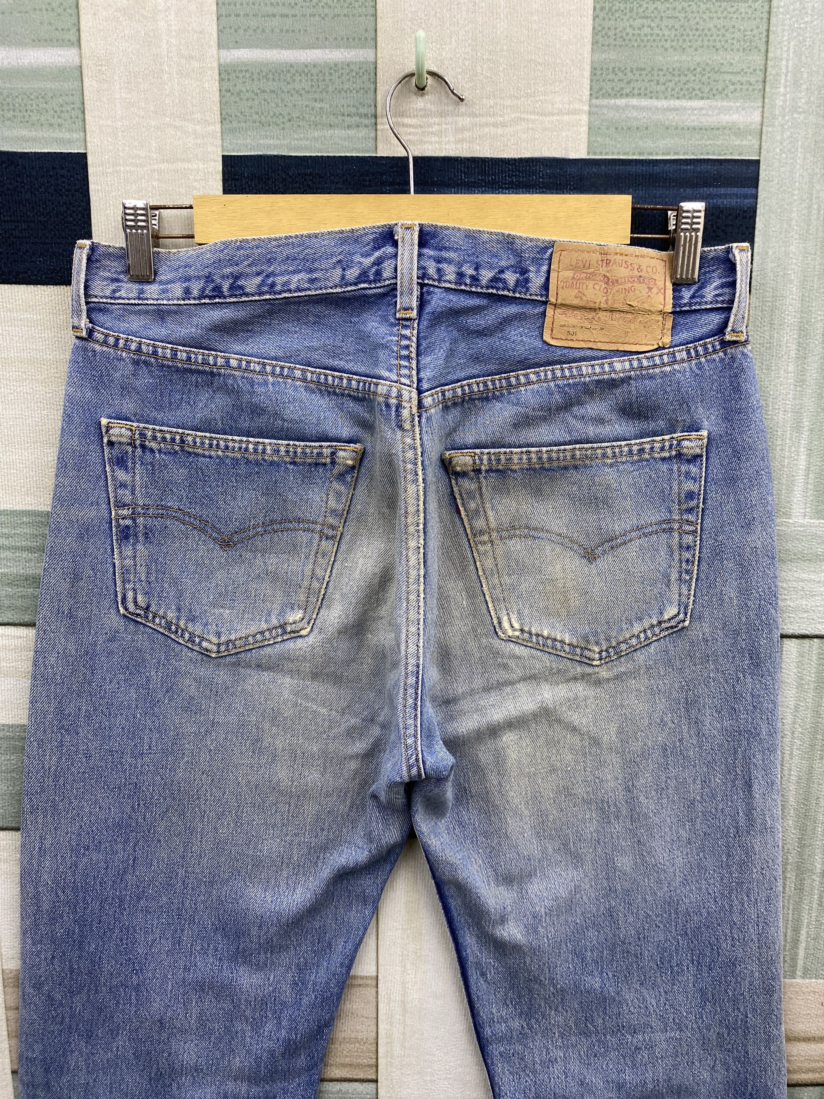Levi's Vintage Levi's 501 Distress Dirty Faded Blue Denim Jean Size US 33 - 4 Thumbnail