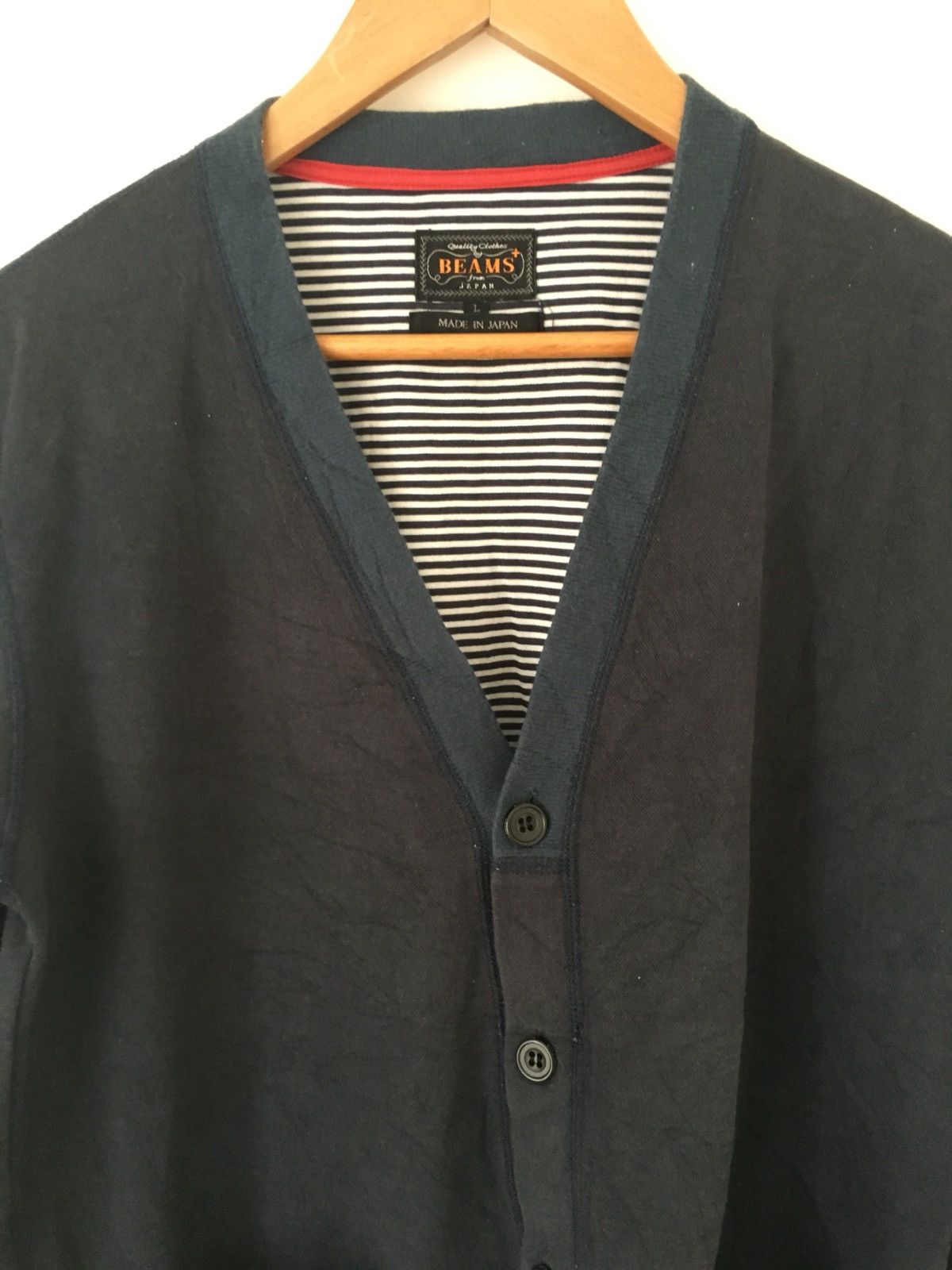 Beams Plus navy blue cardigan Size US L / EU 52-54 / 3 - 2 Thumbnail