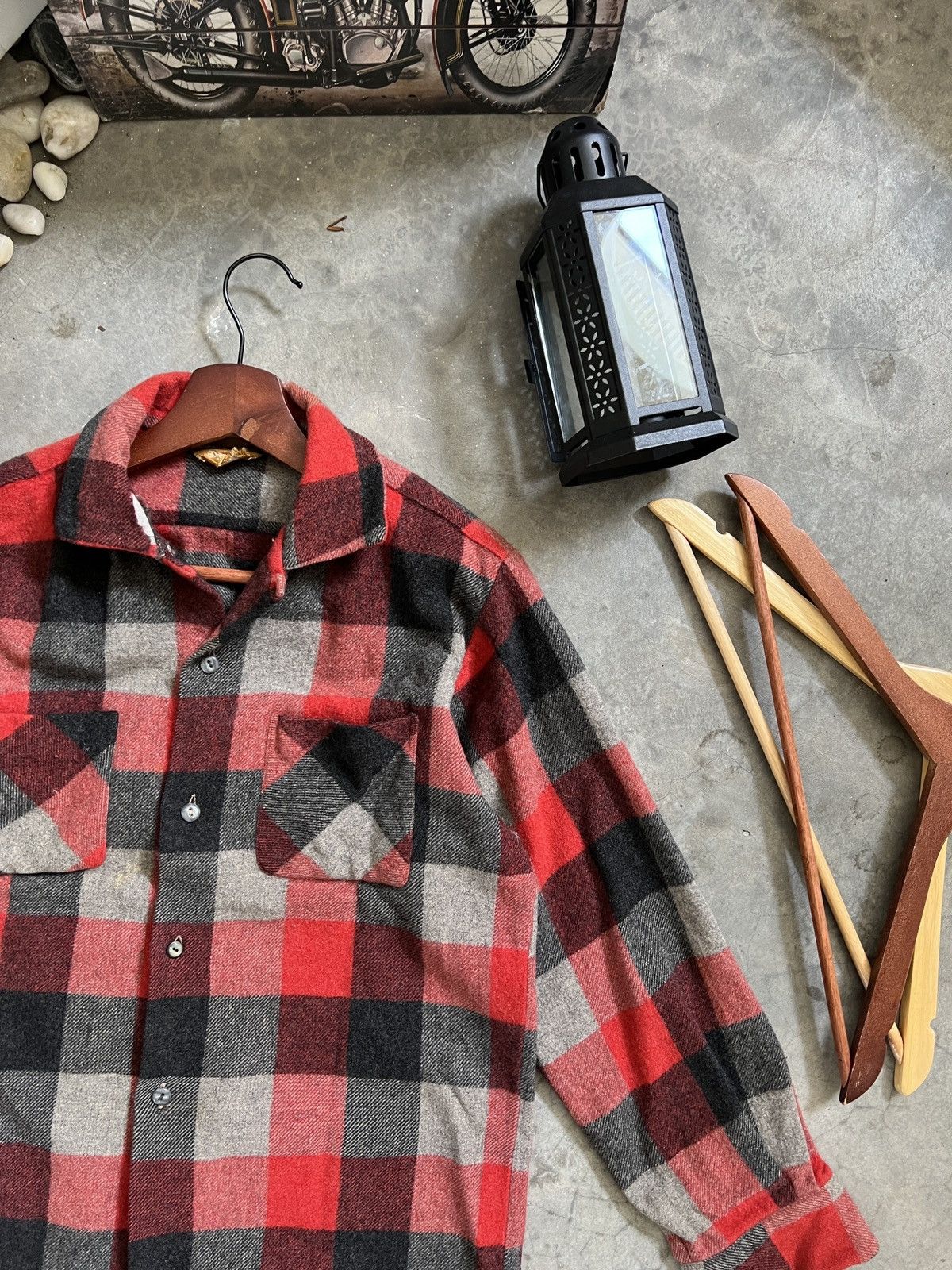 Japanese Brand × Vintage Vintage 🖤 Plaid Flannel Jacket Size US S / EU 44-46 / 1 - 9 Thumbnail