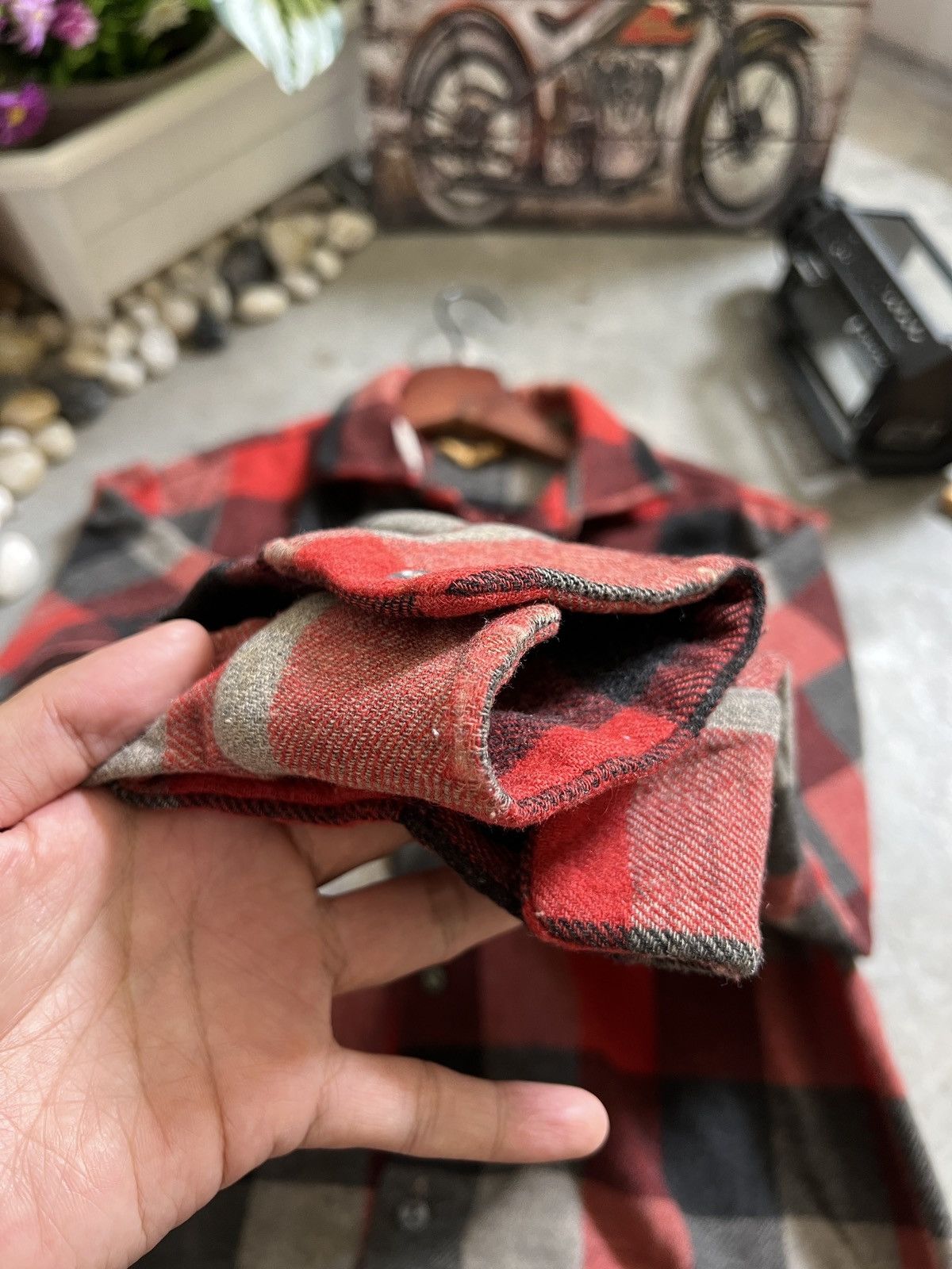 Japanese Brand × Vintage Vintage 🖤 Plaid Flannel Jacket Size US S / EU 44-46 / 1 - 10 Thumbnail