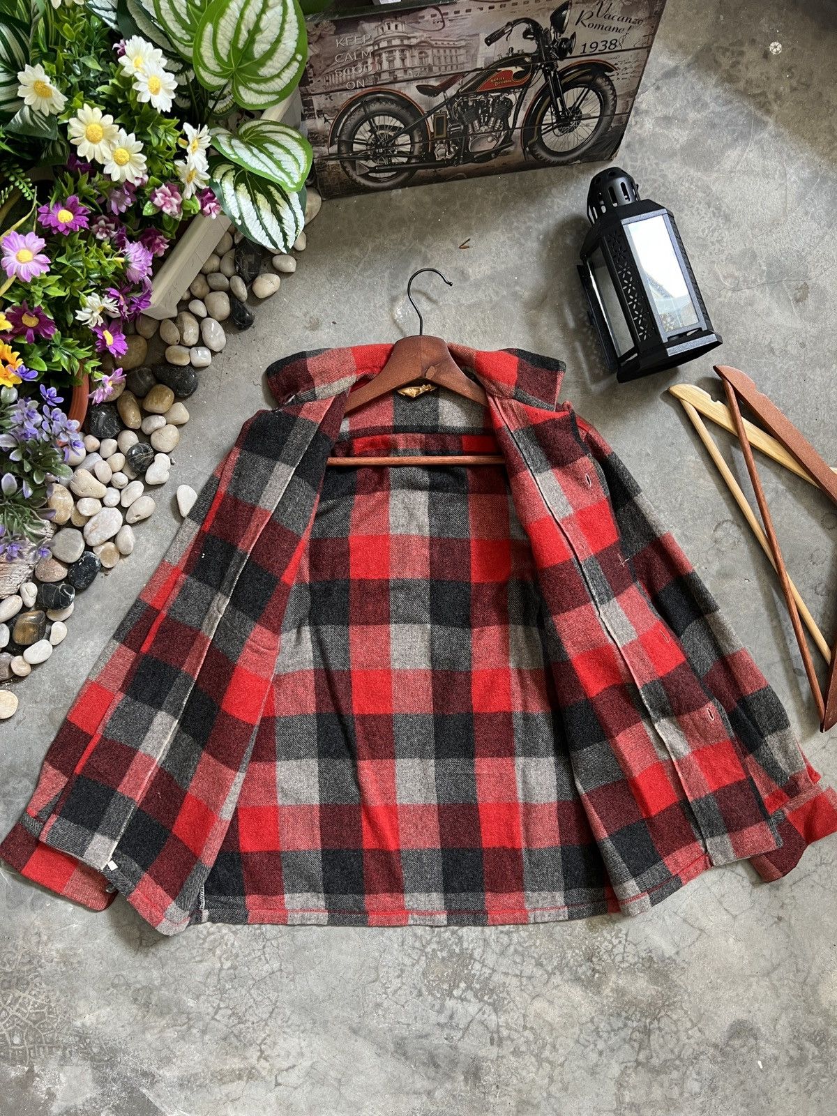 Japanese Brand × Vintage Vintage 🖤 Plaid Flannel Jacket Size US S / EU 44-46 / 1 - 11 Thumbnail
